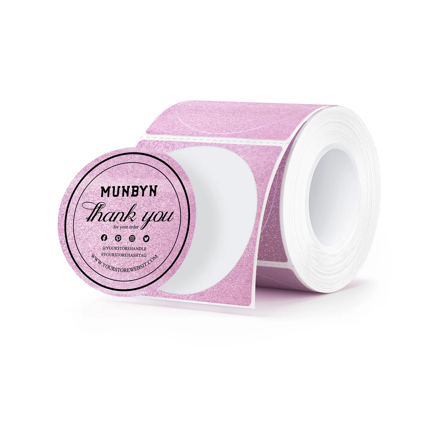 MUNBYN 2" Glitter Thermal Labels for Branding Stickers - Image 4