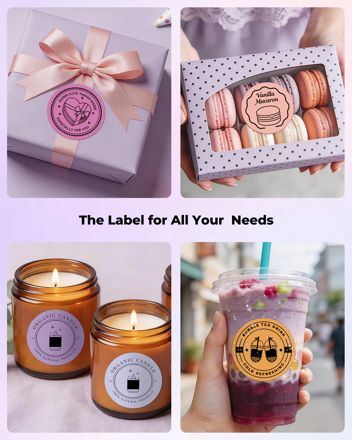 MUNBYN 2" Macaron Round Thermal Labels for Product and Packaging Stickers - Image 11