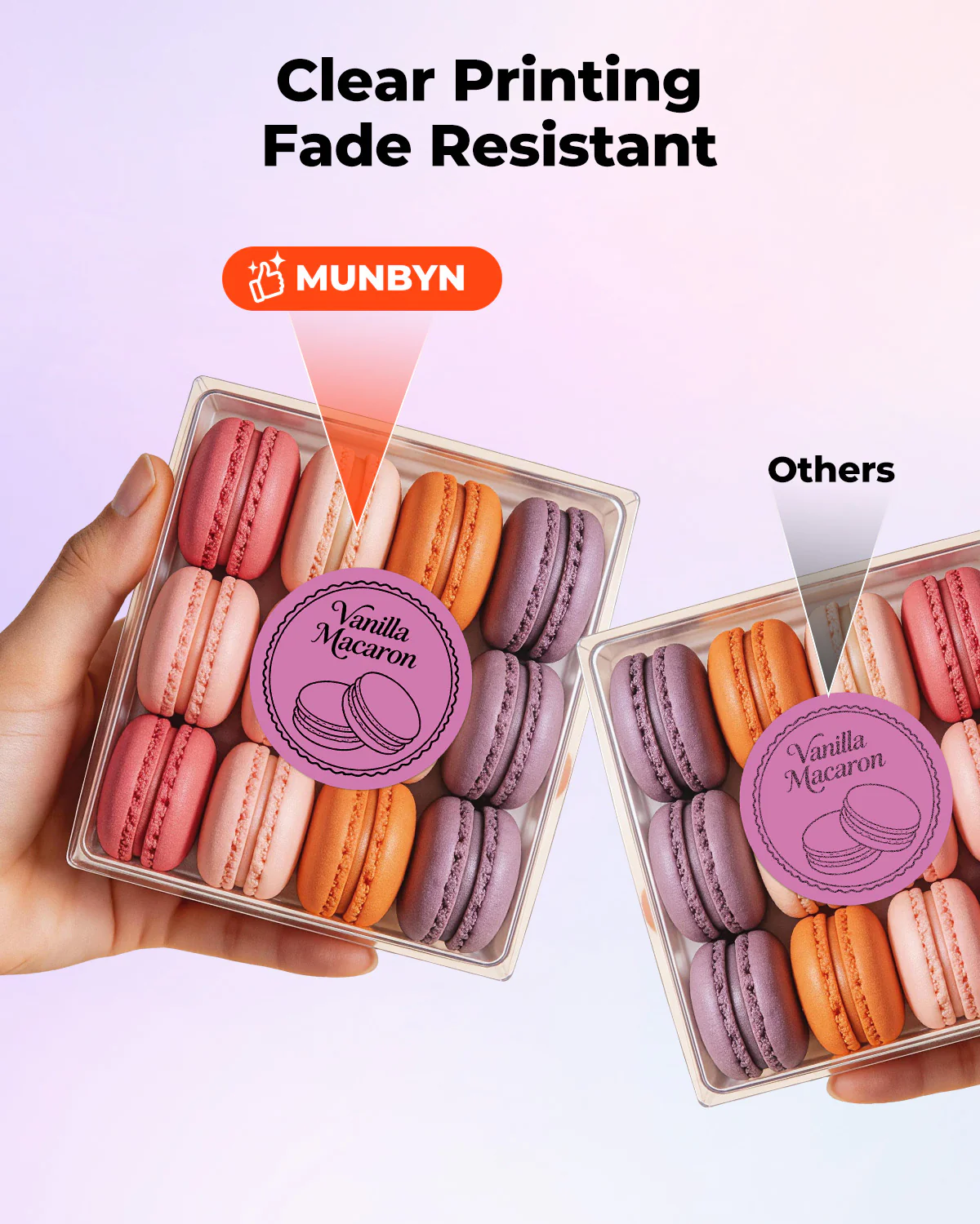 MUNBYN 2" Macaron Round Thermal Labels for Product and Packaging Stickers - Image 14