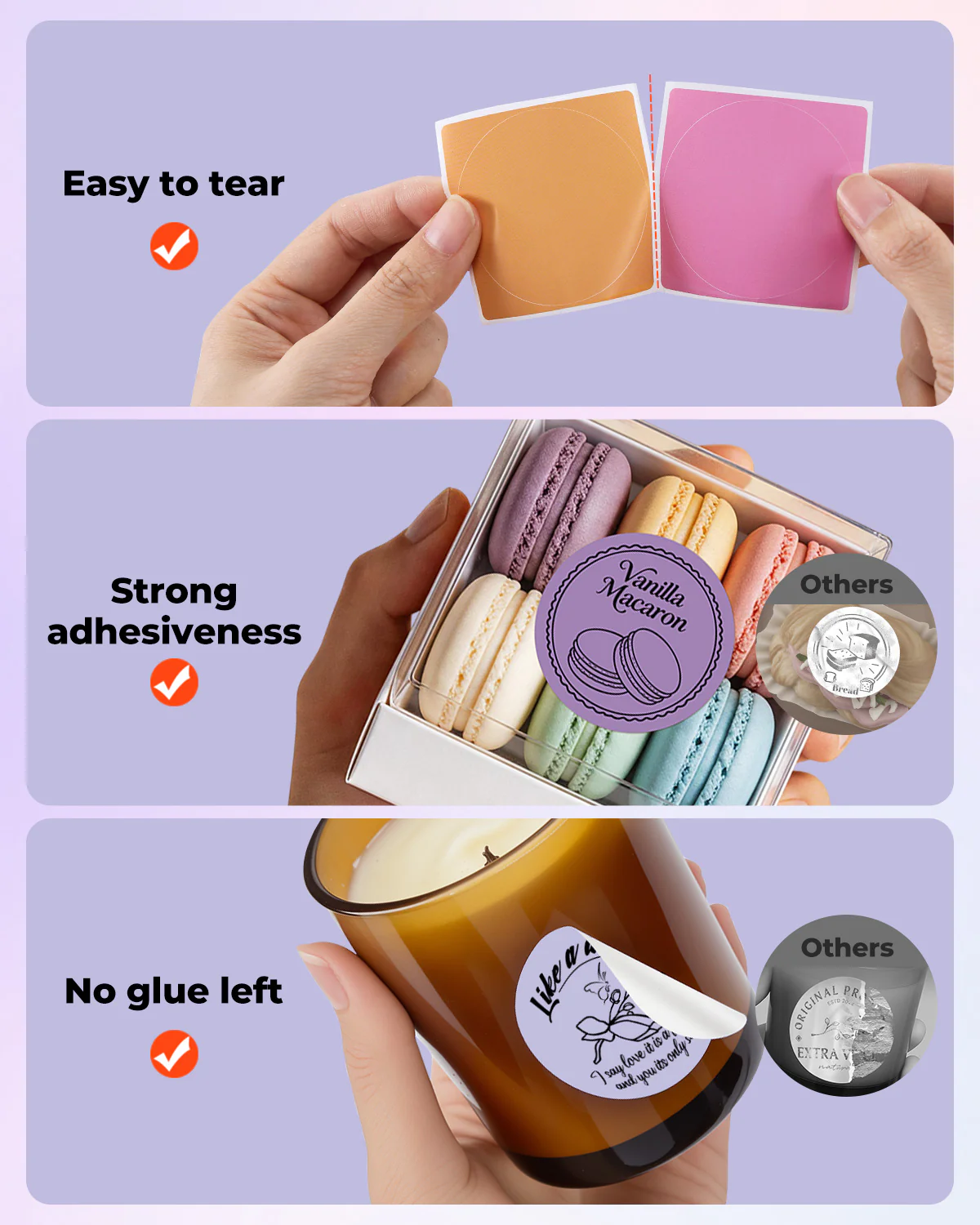 MUNBYN 2" Macaron Round Thermal Labels for Product and Packaging Stickers - Image 15