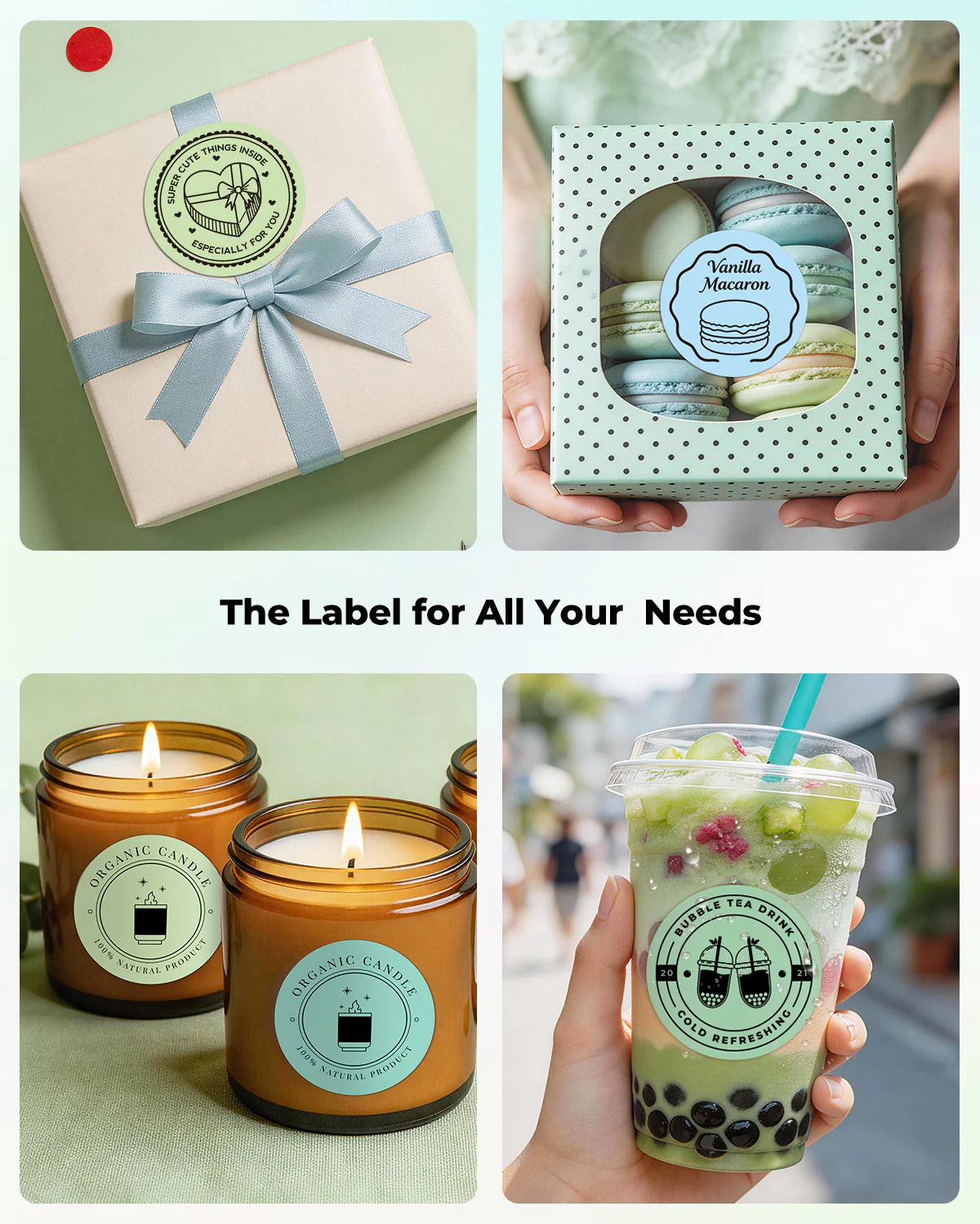 MUNBYN 2" Macaron Round Thermal Labels for Product and Packaging Stickers - Image 6