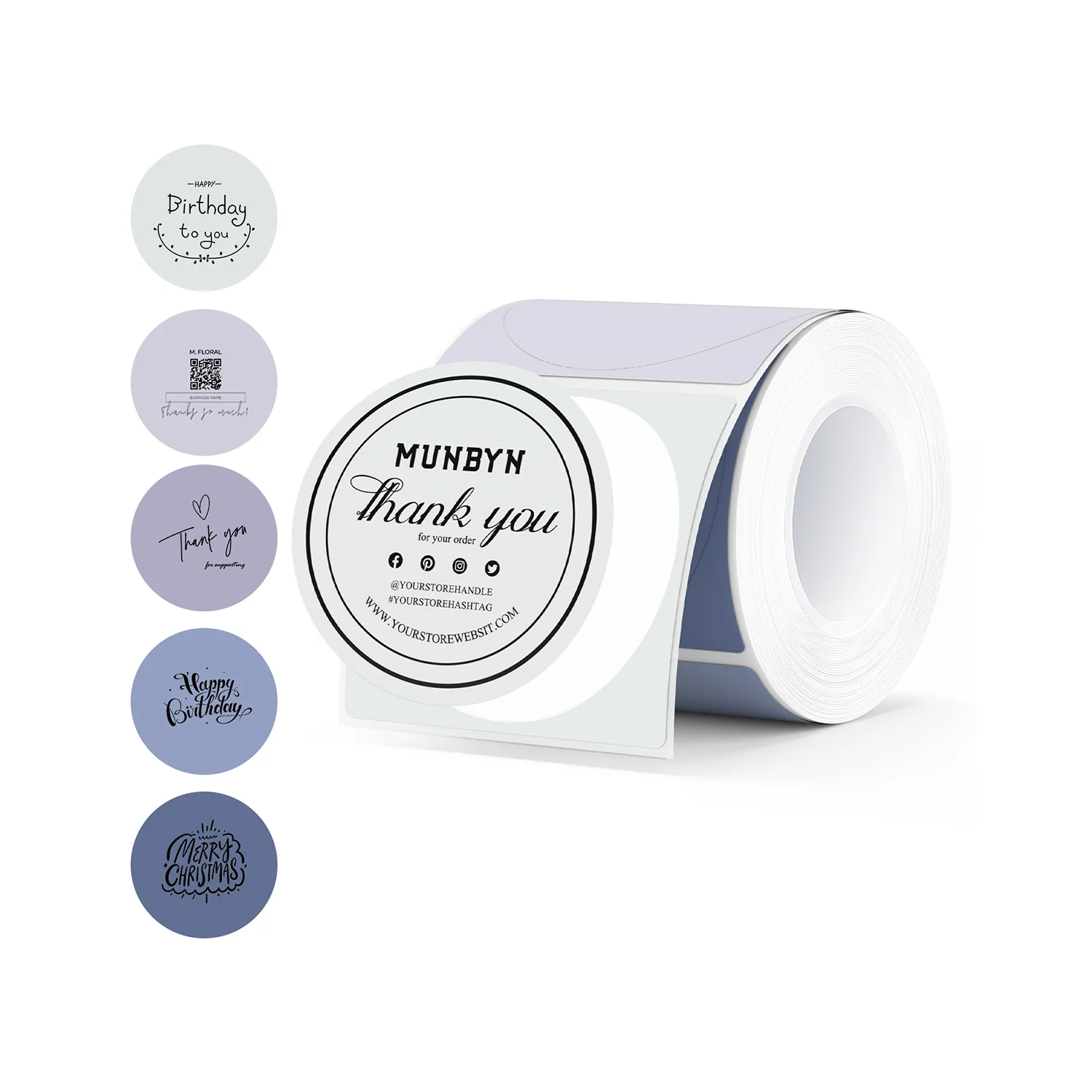 MUNBYN 2" Morandi Round Thermal Labels for Product and Packaging Stickers - Image 4