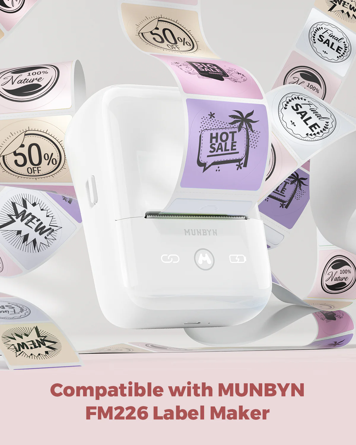 MUNBYN 2" Morandi Round Thermal Labels for Product and Packaging Stickers - Image 9