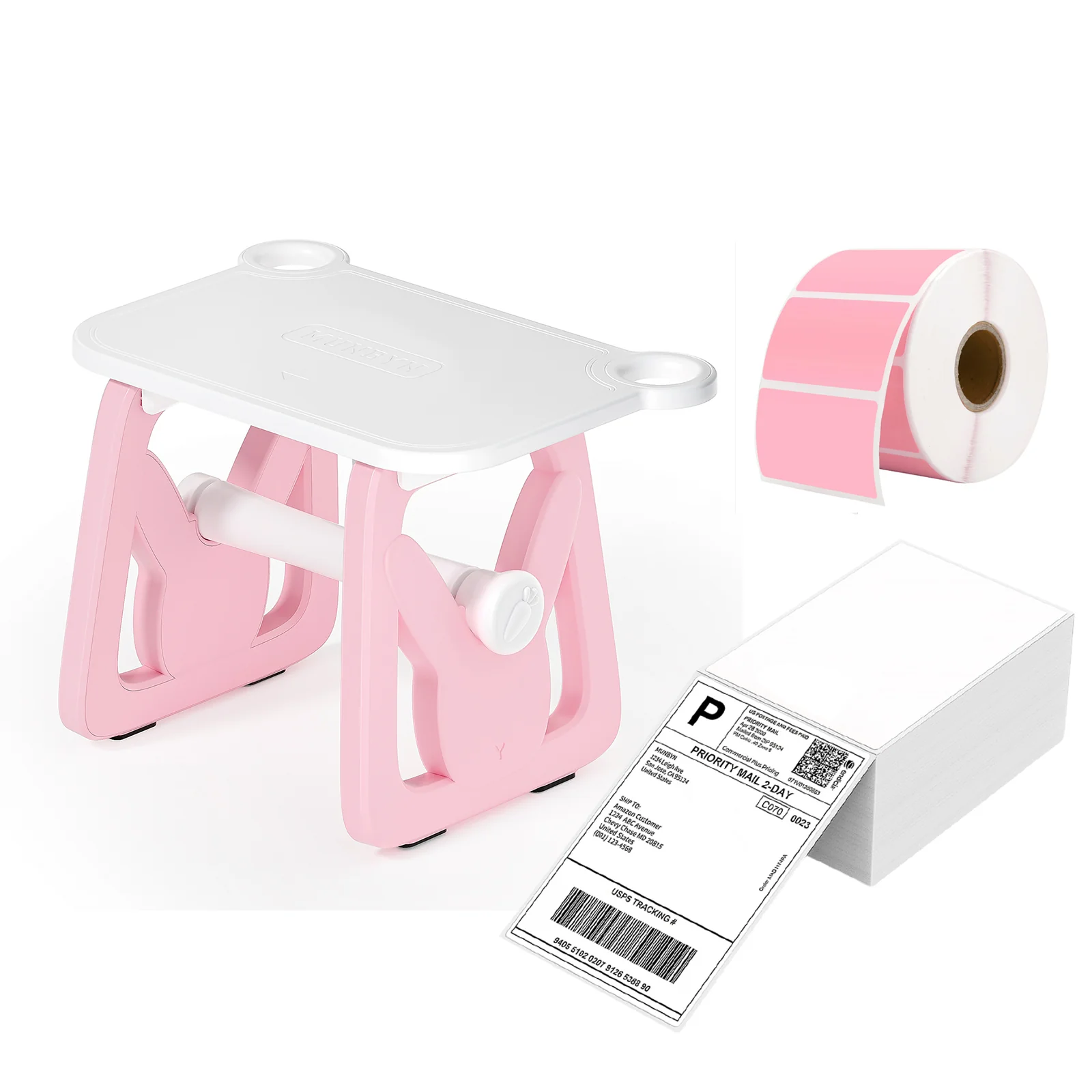 MUNBYN ILH02 3-in-1 Label Holder for Printer and Roll Storage - Image 12