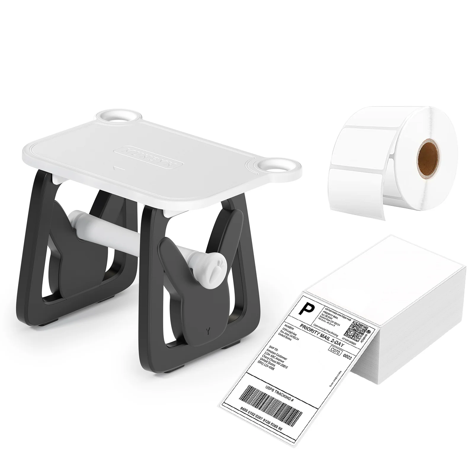 MUNBYN ILH02 3-in-1 Label Holder for Printer and Roll Storage - Image 17