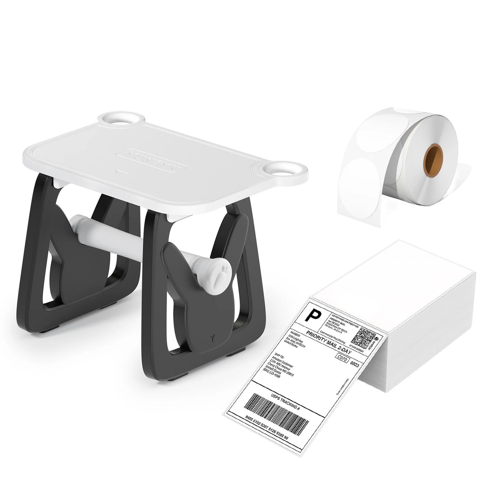 MUNBYN ILH02 3-in-1 Label Holder for Printer and Roll Storage - Image 19