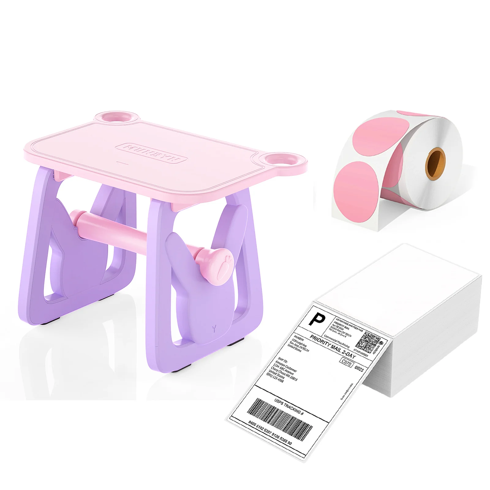MUNBYN ILH02 3-in-1 Label Holder for Printer and Roll Storage - Image 26