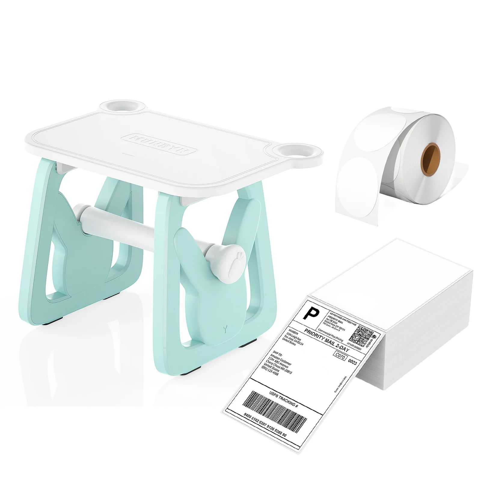 MUNBYN ILH02 3-in-1 Label Holder for Printer and Roll Storage - Image 34