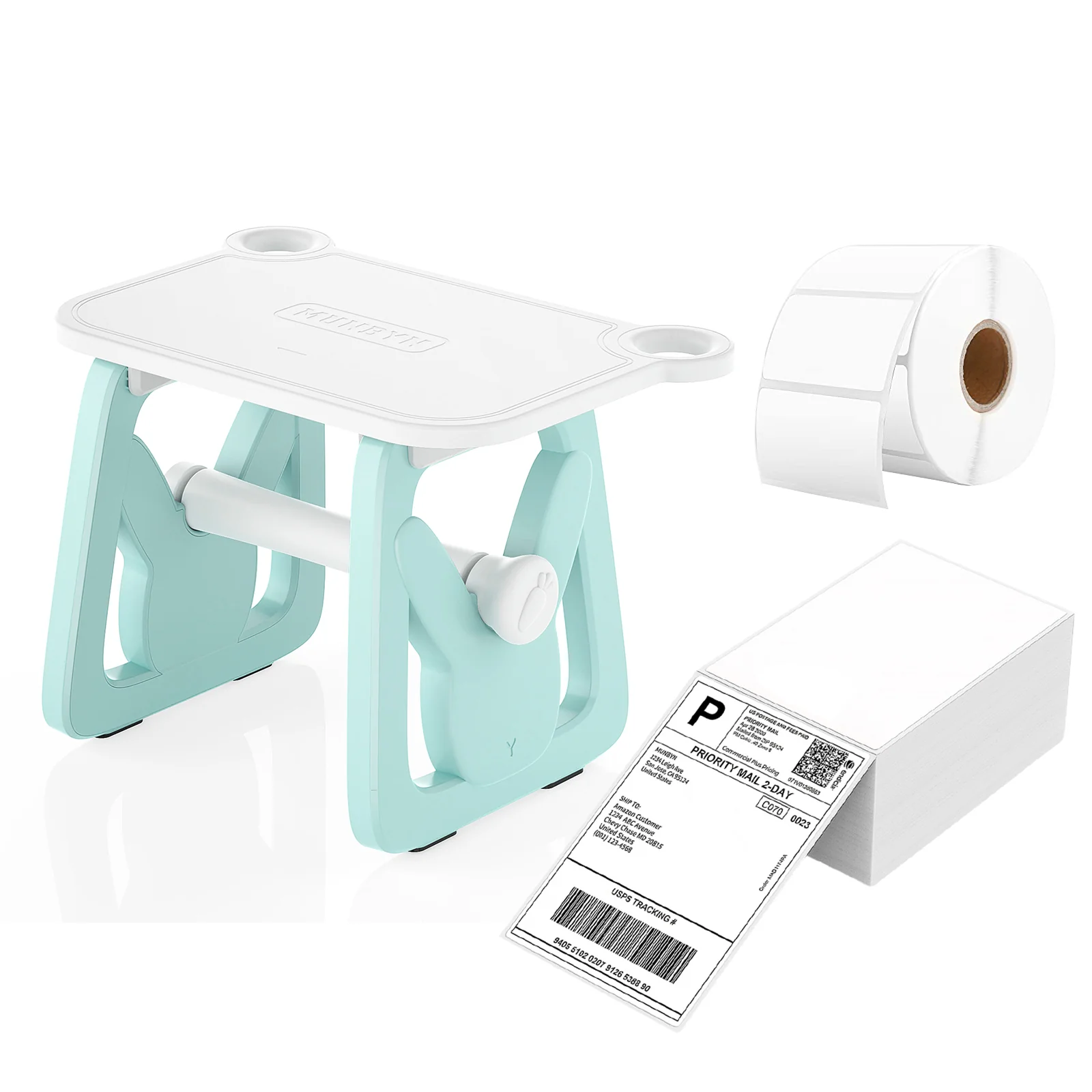 MUNBYN ILH02 3-in-1 Label Holder for Printer and Roll Storage - Image 35