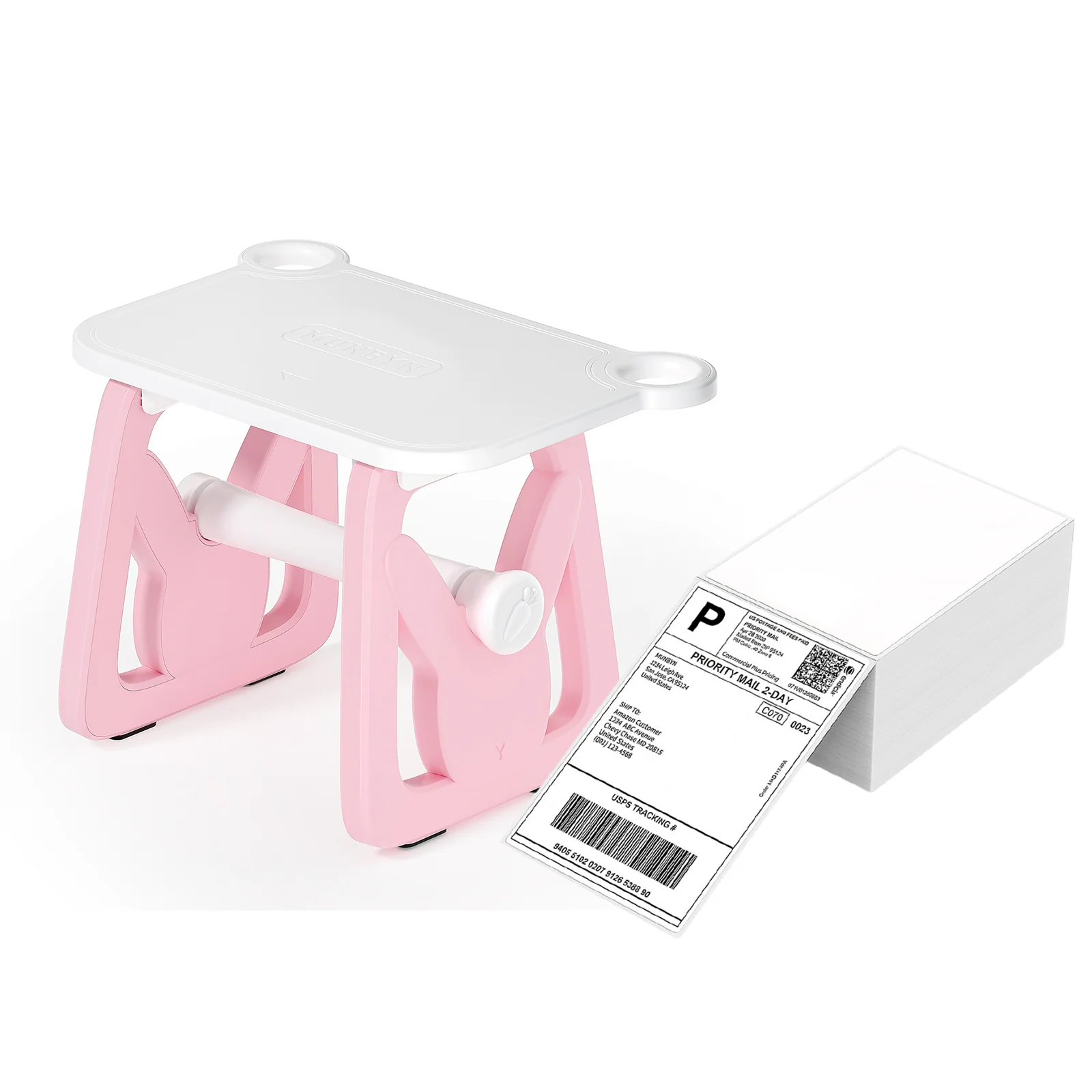 MUNBYN ILH02 3-in-1 Label Holder for Printer and Roll Storage - Image 7