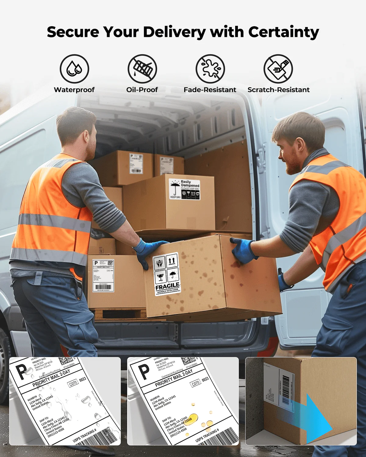 MUNBYN 4x6 Fan-Fold Direct Thermal Shipping Labels for Ecommerce Orders - Image 10