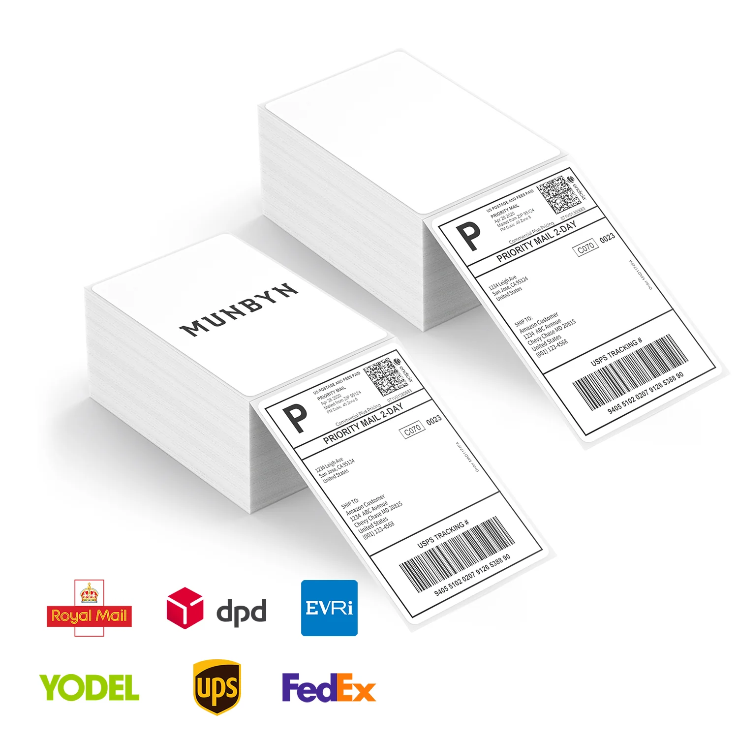 MUNBYN 4x6 Fan-Fold Direct Thermal Shipping Labels for Ecommerce Orders - Image 3