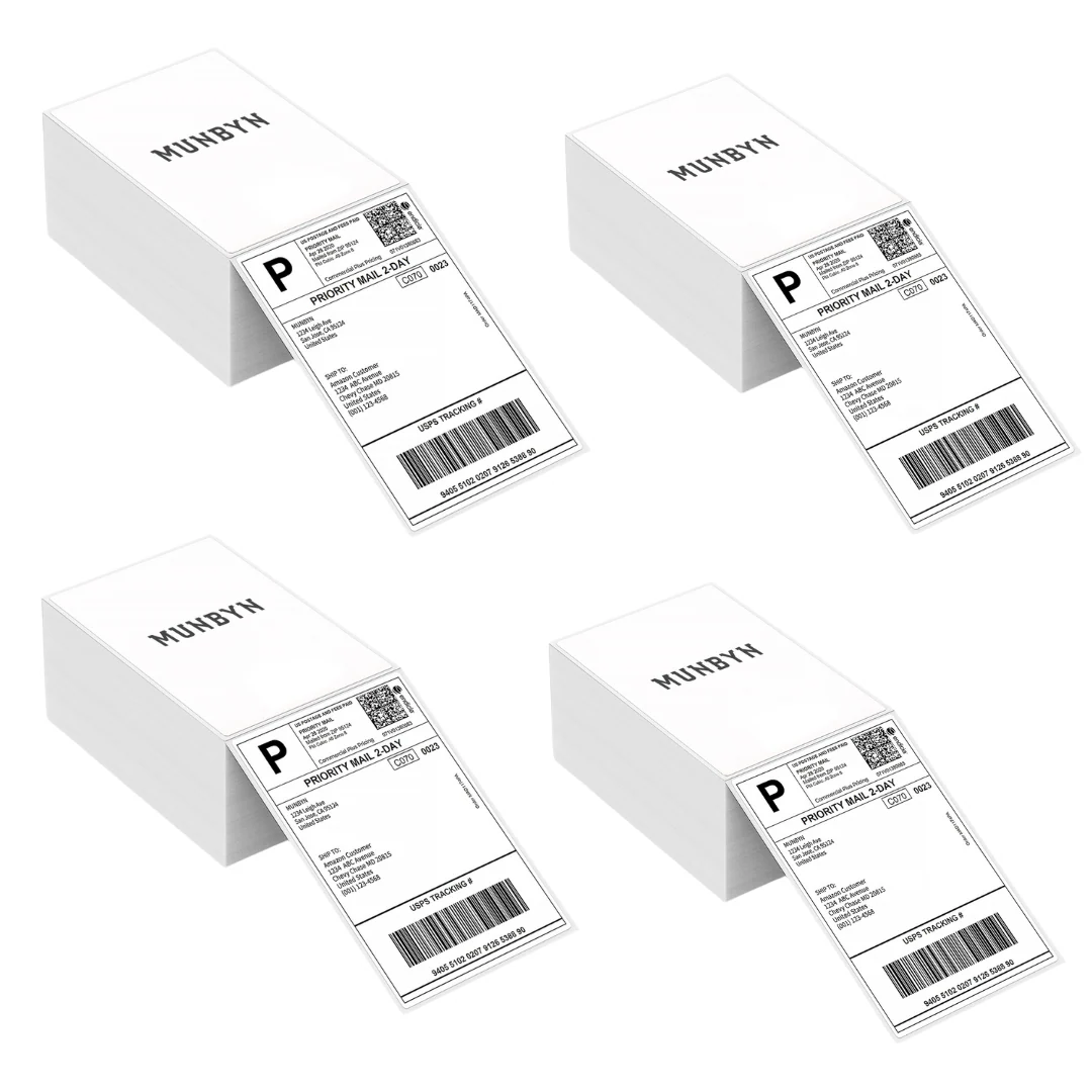 MUNBYN 4x6 Fan-Fold Direct Thermal Shipping Labels for Ecommerce Orders - Image 4