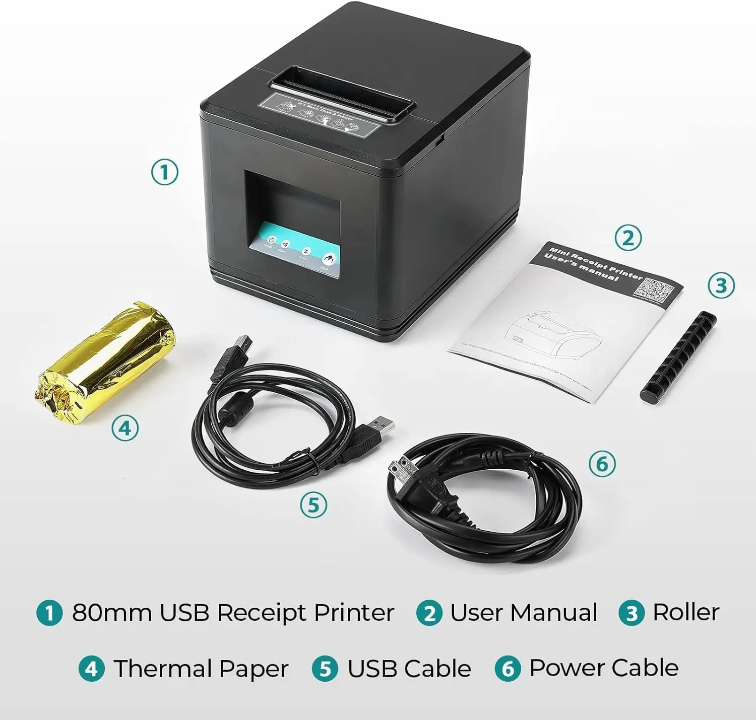 MUNBYN 098P Thermal Receipt Printer for Retail POS Receipts - Image 7