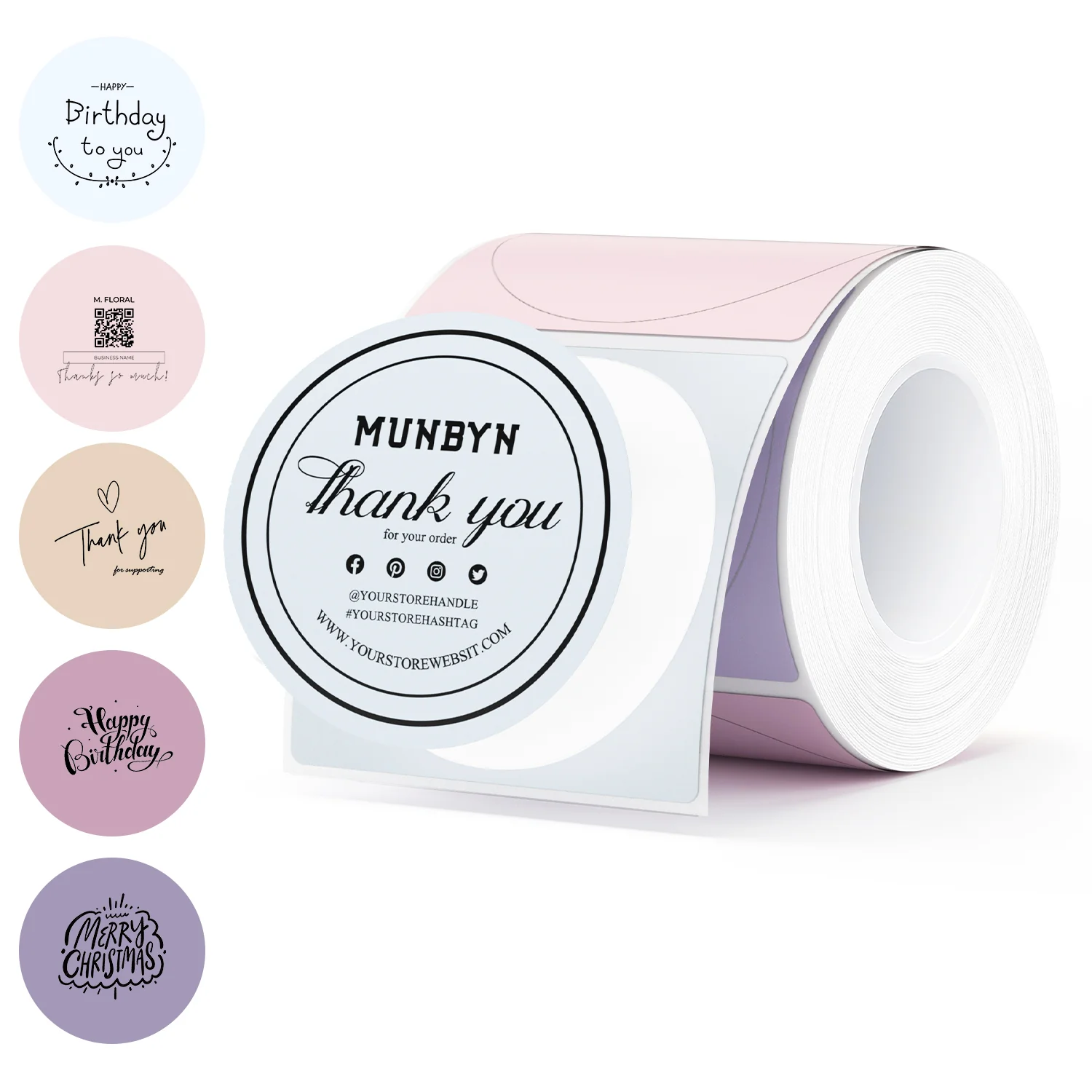 MUNBYN RealWriter 402B Bluetooth Printer & Morandi Labels Bakery Packaging Branding Kit - Image 2