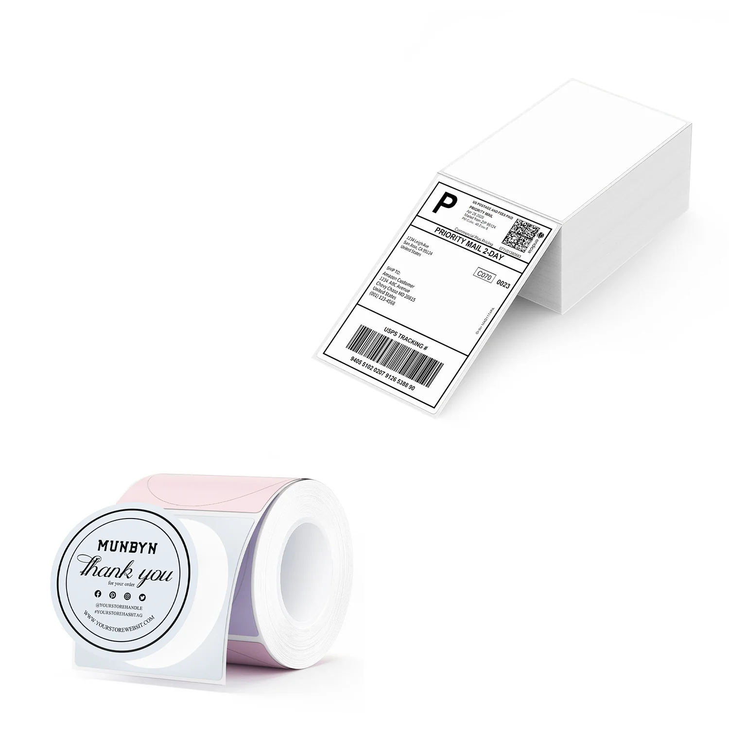 MUNBYN Beauty Packaging Label Kit for Custom Packaging