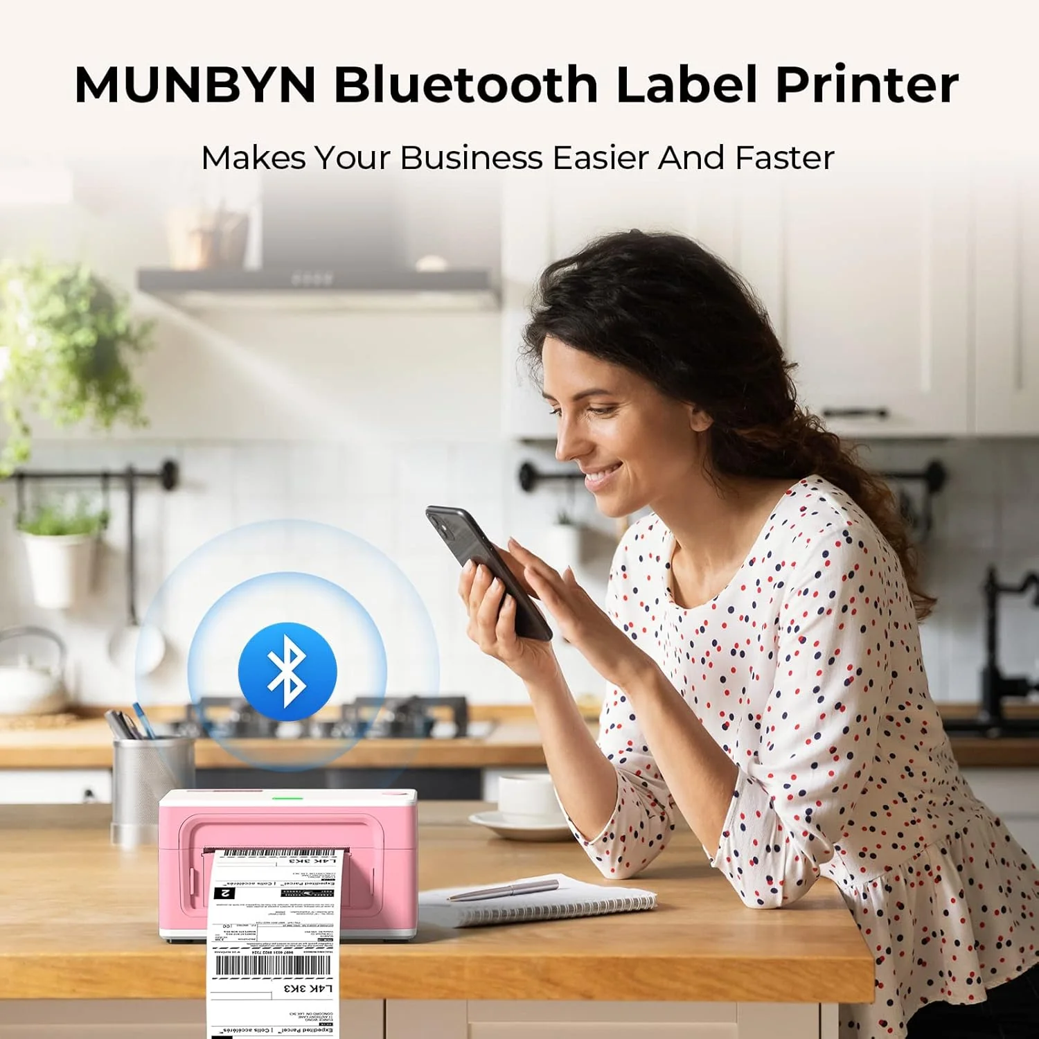 MUNBYN RW941B Bluetooth Thermal Label Printer for High-Volume Shipping - Image 16