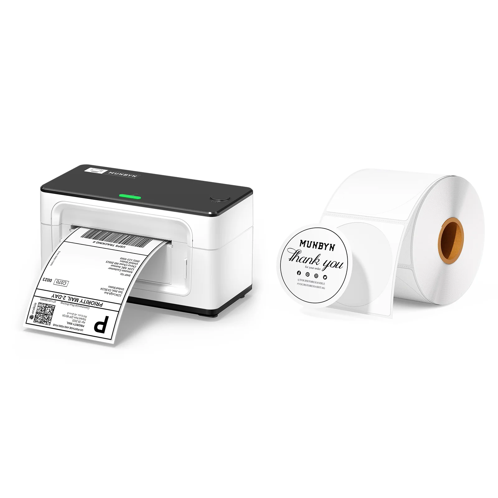 MUNBYN RW941B Bluetooth Thermal Label Printer for High-Volume Shipping - Image 4
