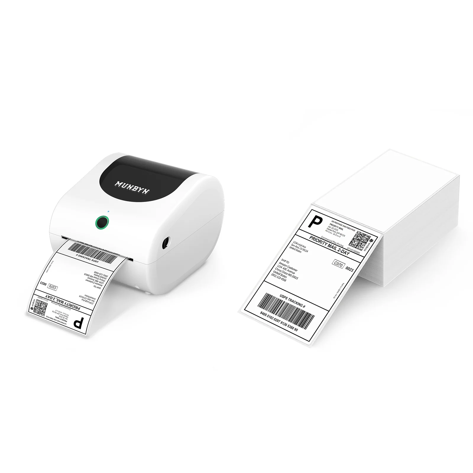 MUNBYN RW411B Bluetooth 4x6 Thermal Label Printer with Paper Tray for Daily Shipping - Image 3