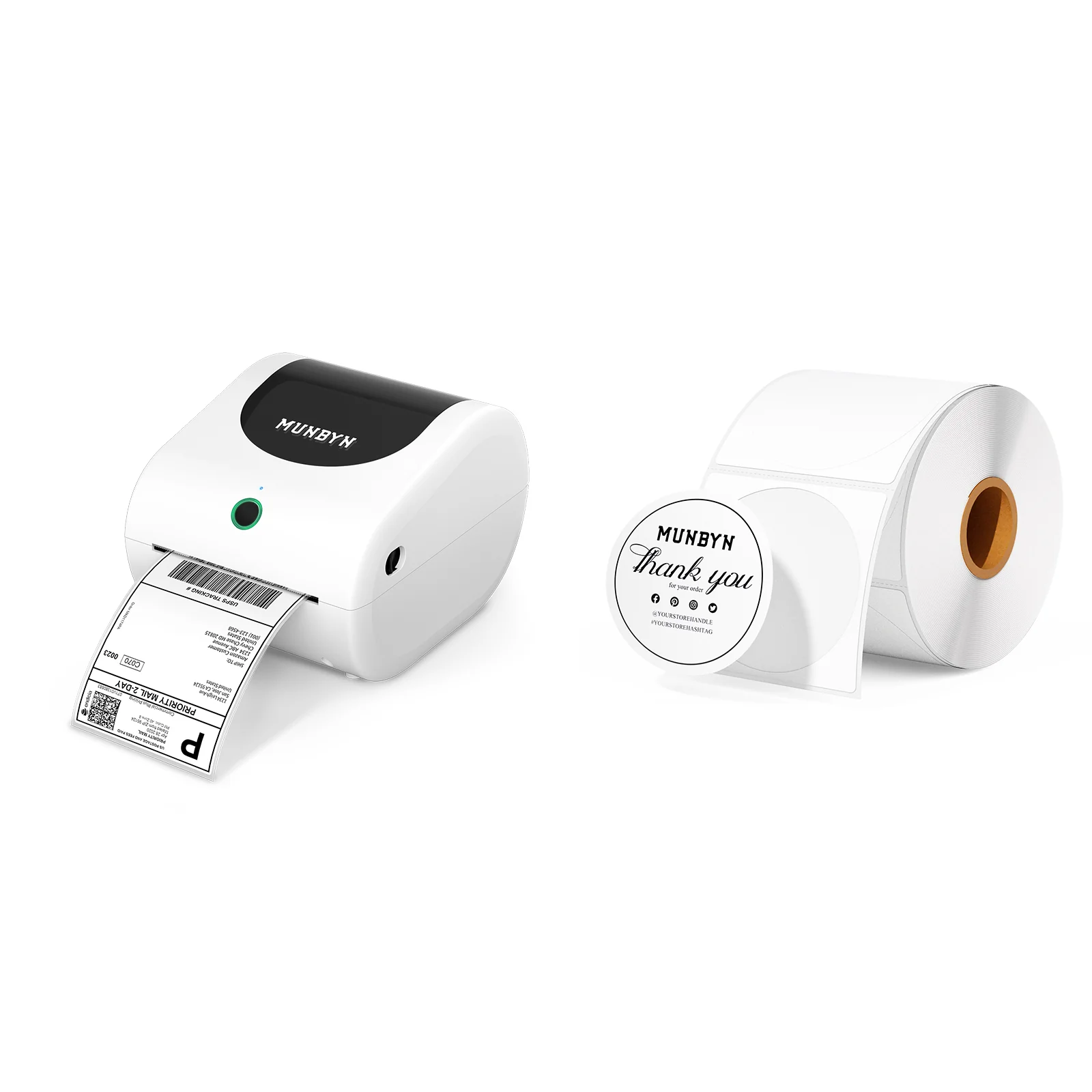 MUNBYN RW411B Bluetooth 4x6 Thermal Label Printer with Paper Tray for Daily Shipping - Image 4