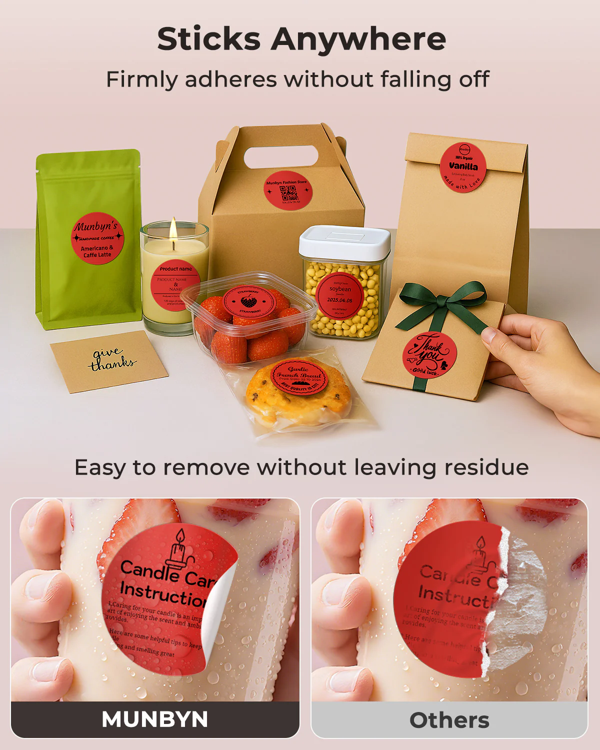 MUNBYN Candle Branding Label Kit for Custom Packaging - Image 9