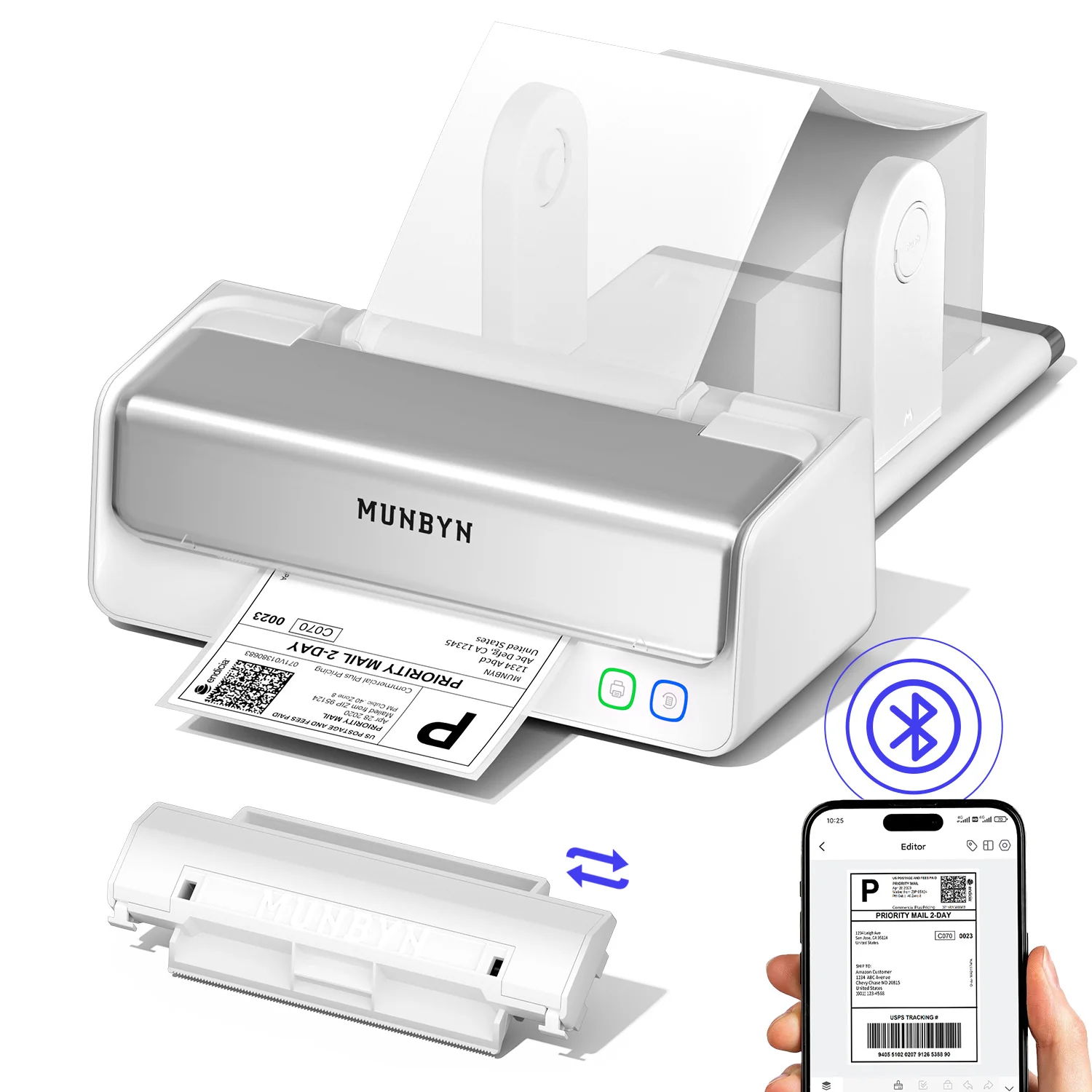 MUNBYN RealWriter 405B Bluetooth Printer & Circle Labels Bakery Pro Kit - Image 16