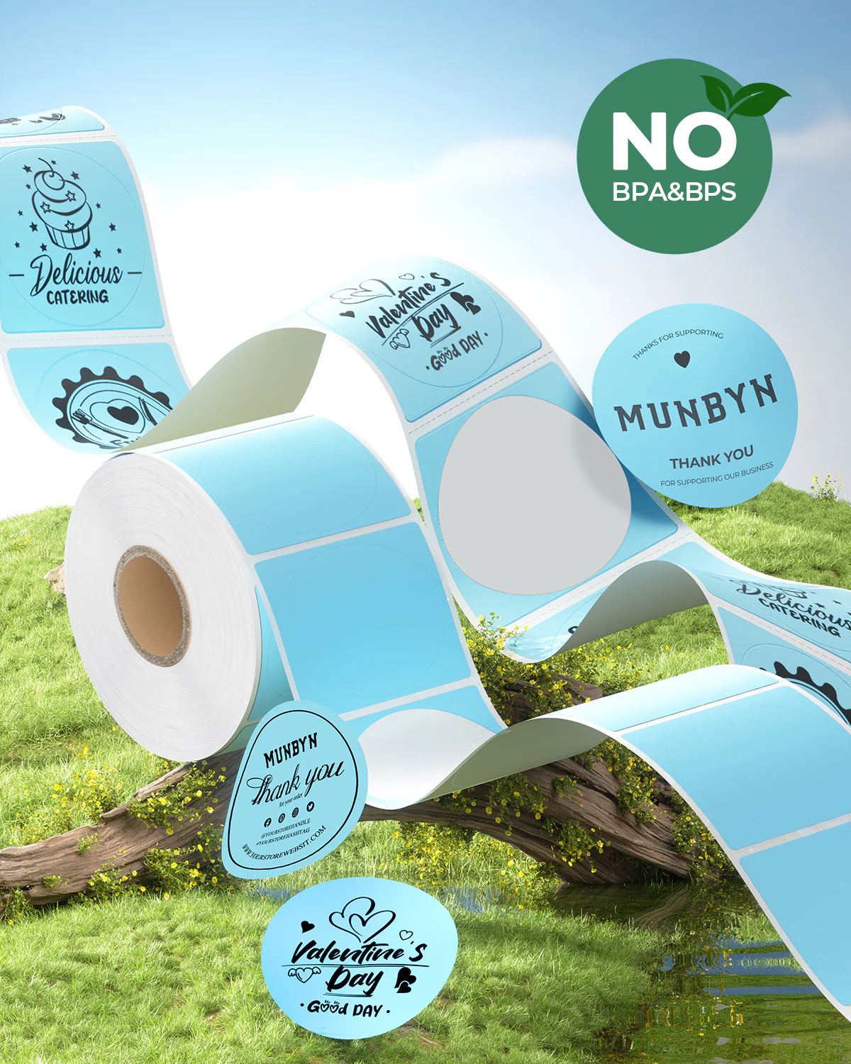 MUNBYN 2" Circle Thermal Labels Mix Pack for Product and Logo Stickers - Image 25