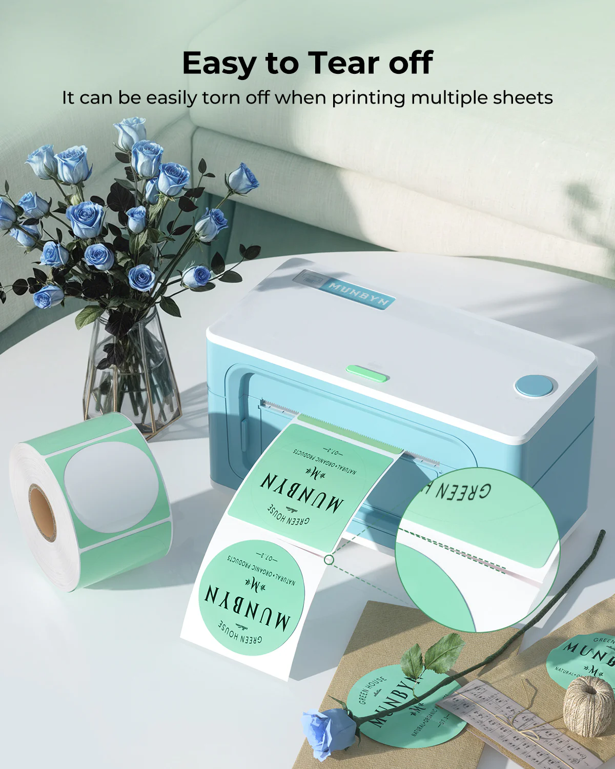 MUNBYN 2" Circle Thermal Labels Mix Pack for Product and Logo Stickers - Image 27