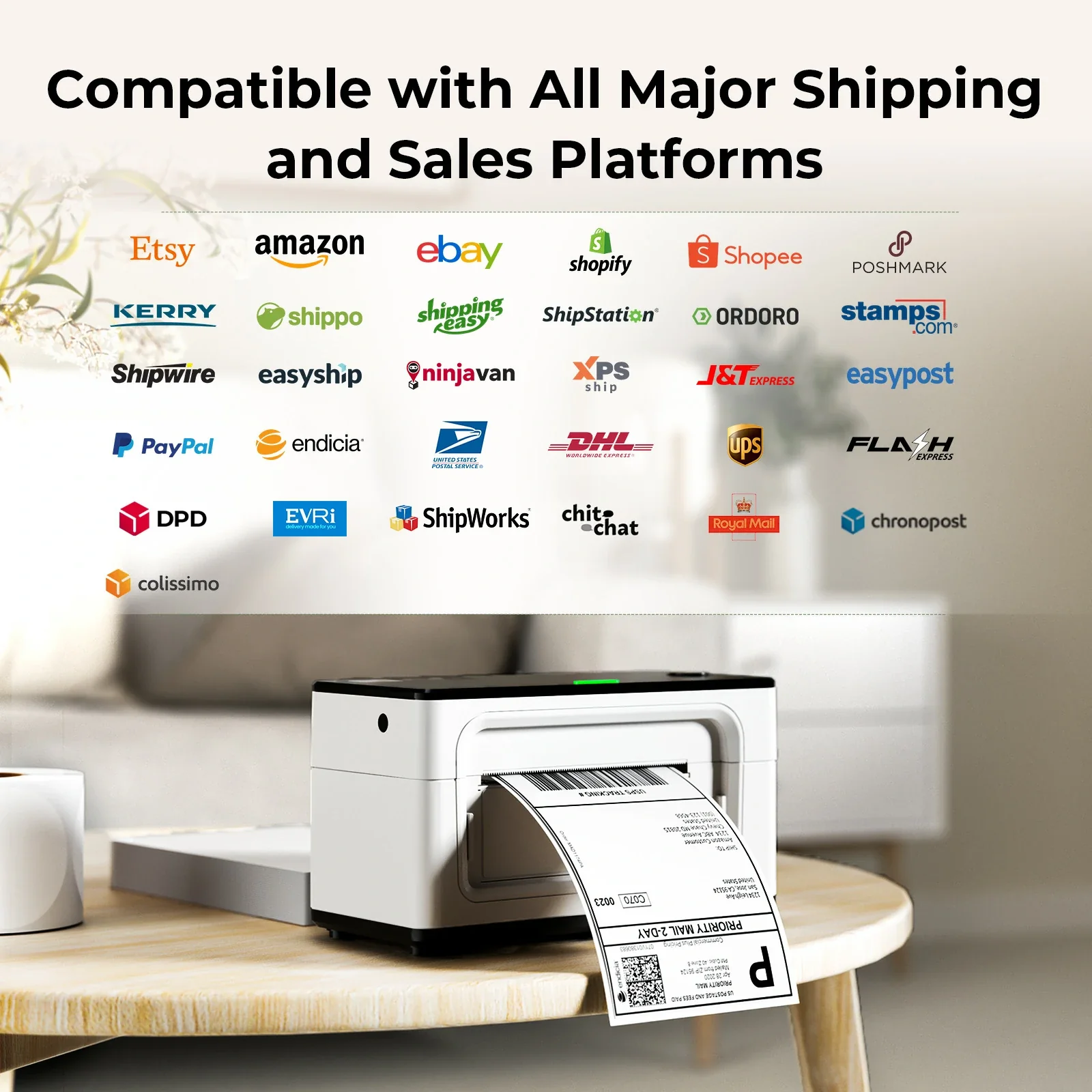 MUNBYN RW941B Bluetooth Thermal Label Printer for High-Volume Shipping - Image 9