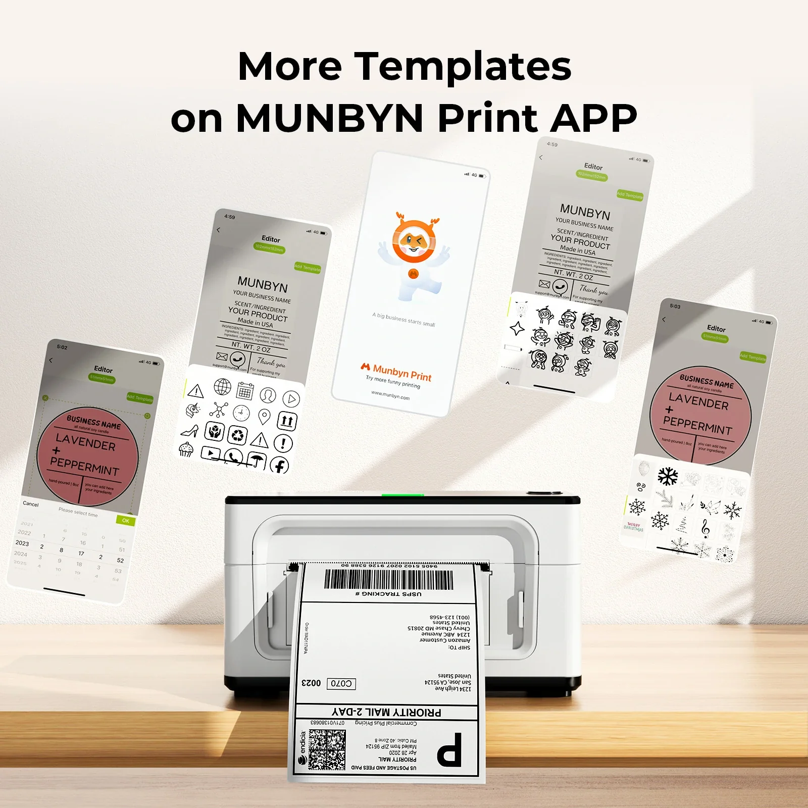 MUNBYN RW941B Bluetooth Thermal Label Printer for High-Volume Shipping - Image 10