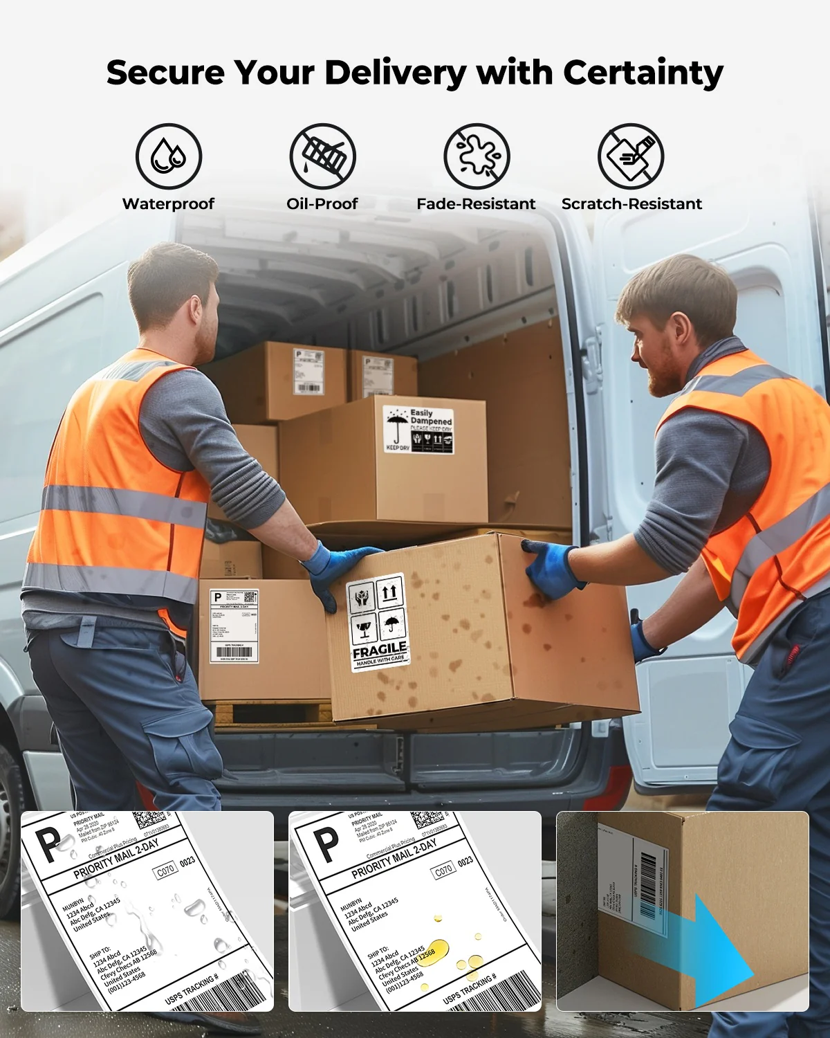 MUNBYN RealWriter 402B Bluetooth Printer & 4x6 Fanfold Labels Clothing Shipping Fast Kit - Image 11