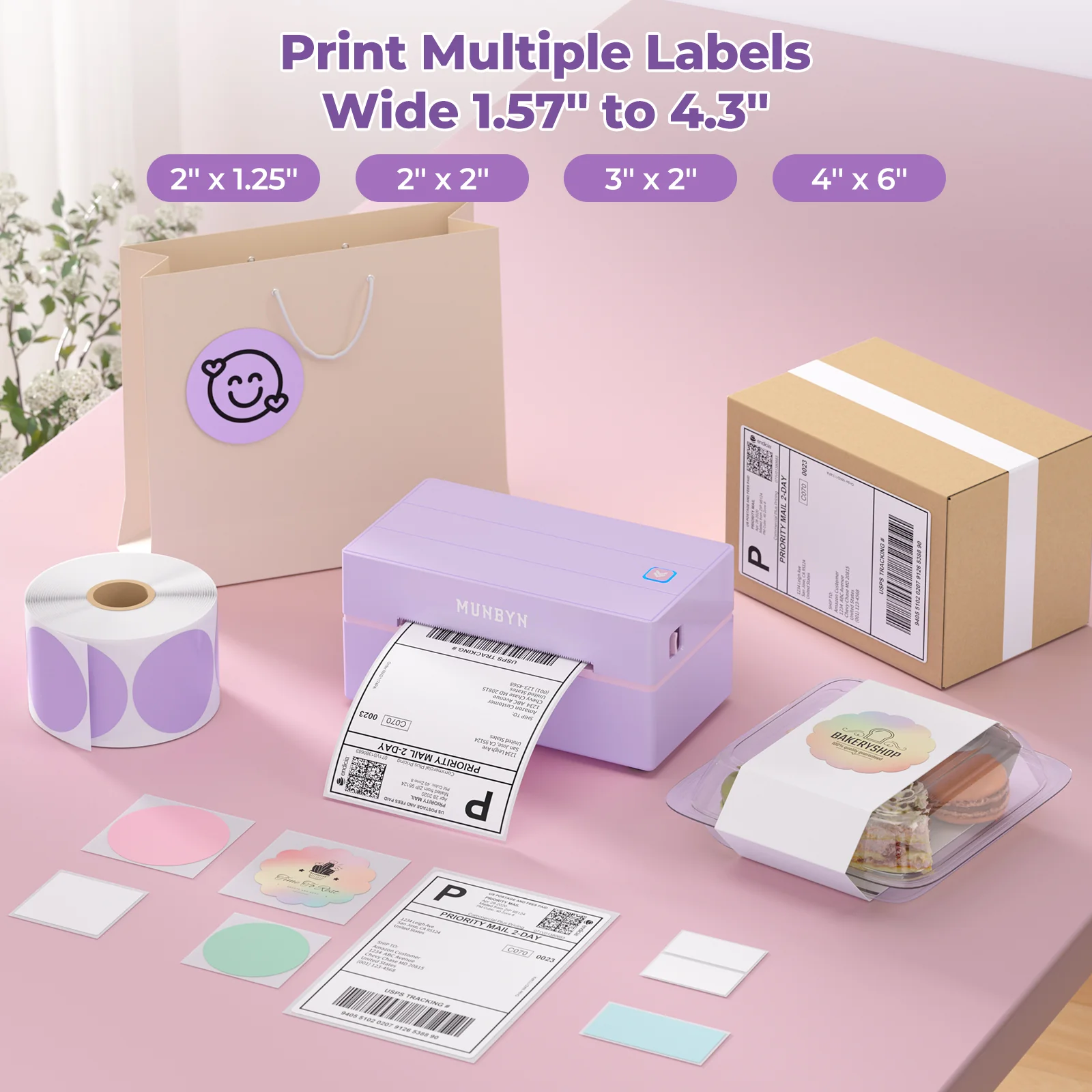 MUNBYN RealWriter 130B Printer & Circle Labels Etsy Product Labeling Classic Kit - Image 14