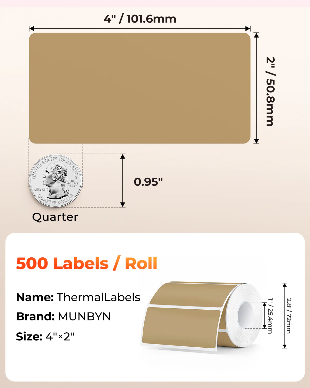 MUNBYN 130B Bluetooth Printer & 4x2 Rectangle Labels Handmade Product Branding Kit - Image 11