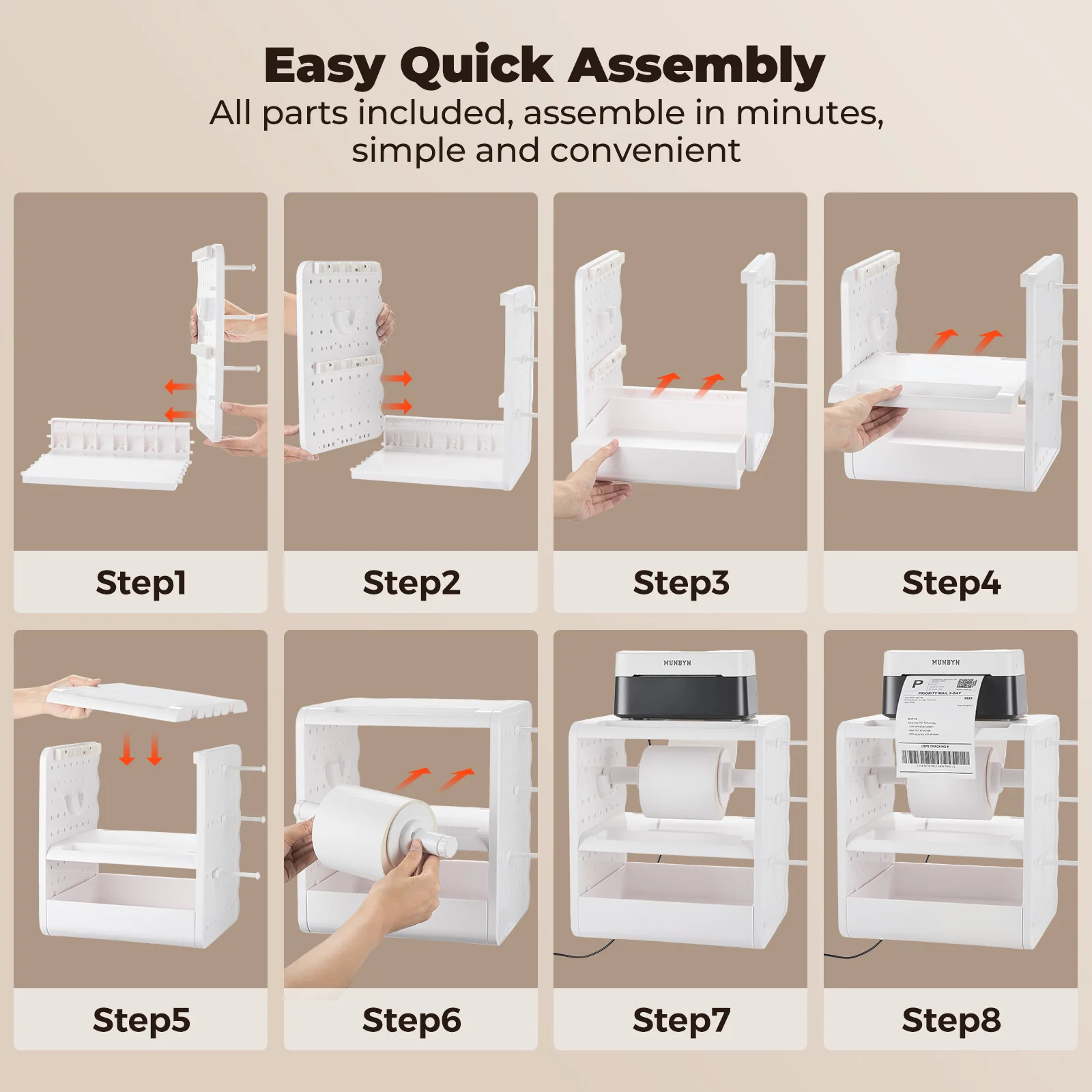 MUNBYN ILH03 5-in-1 Label Holder and Desk Organizer - Image 10