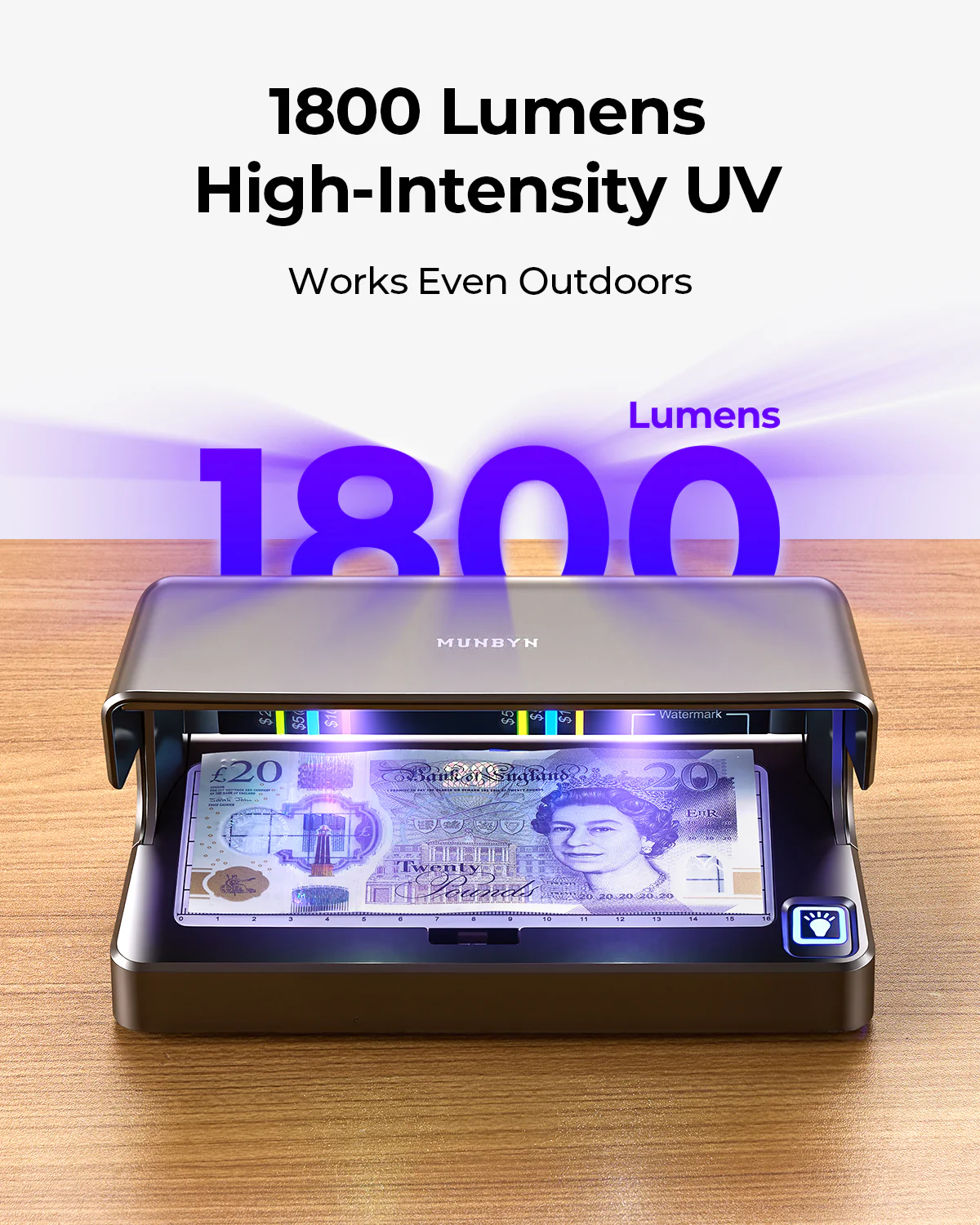 MUNBYN IMC26 Money Detector for Business Cash Verification - Image 2