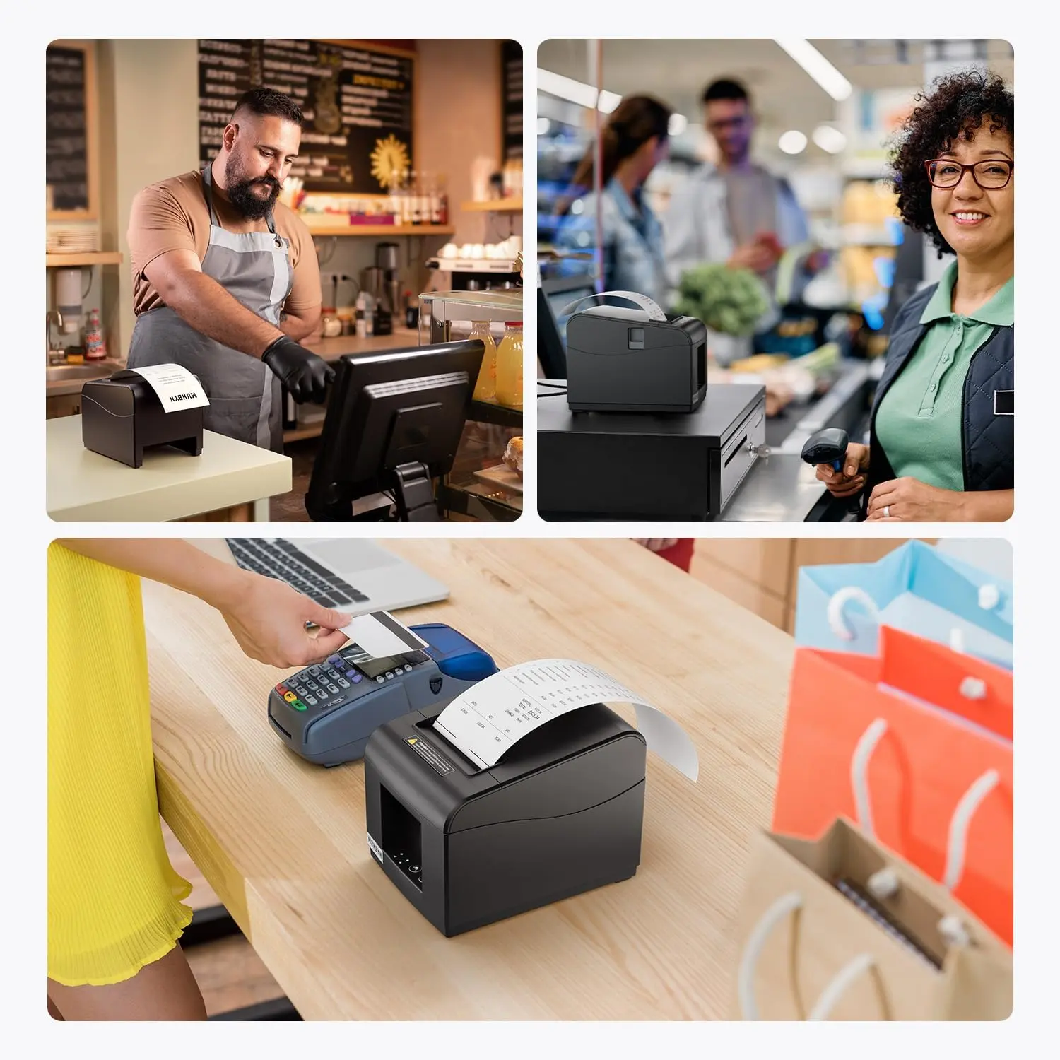 MUNBYN P072 Thermal Receipt Printer for Retail POS Receipts - Image 8