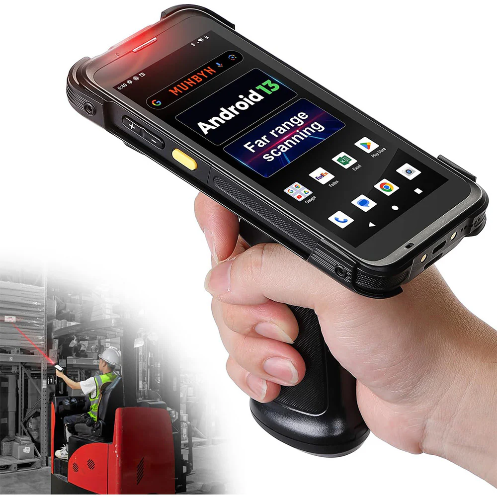 MUNBYN IPDA101P Android Barcode Scanner with Pistol Grip - Image 2