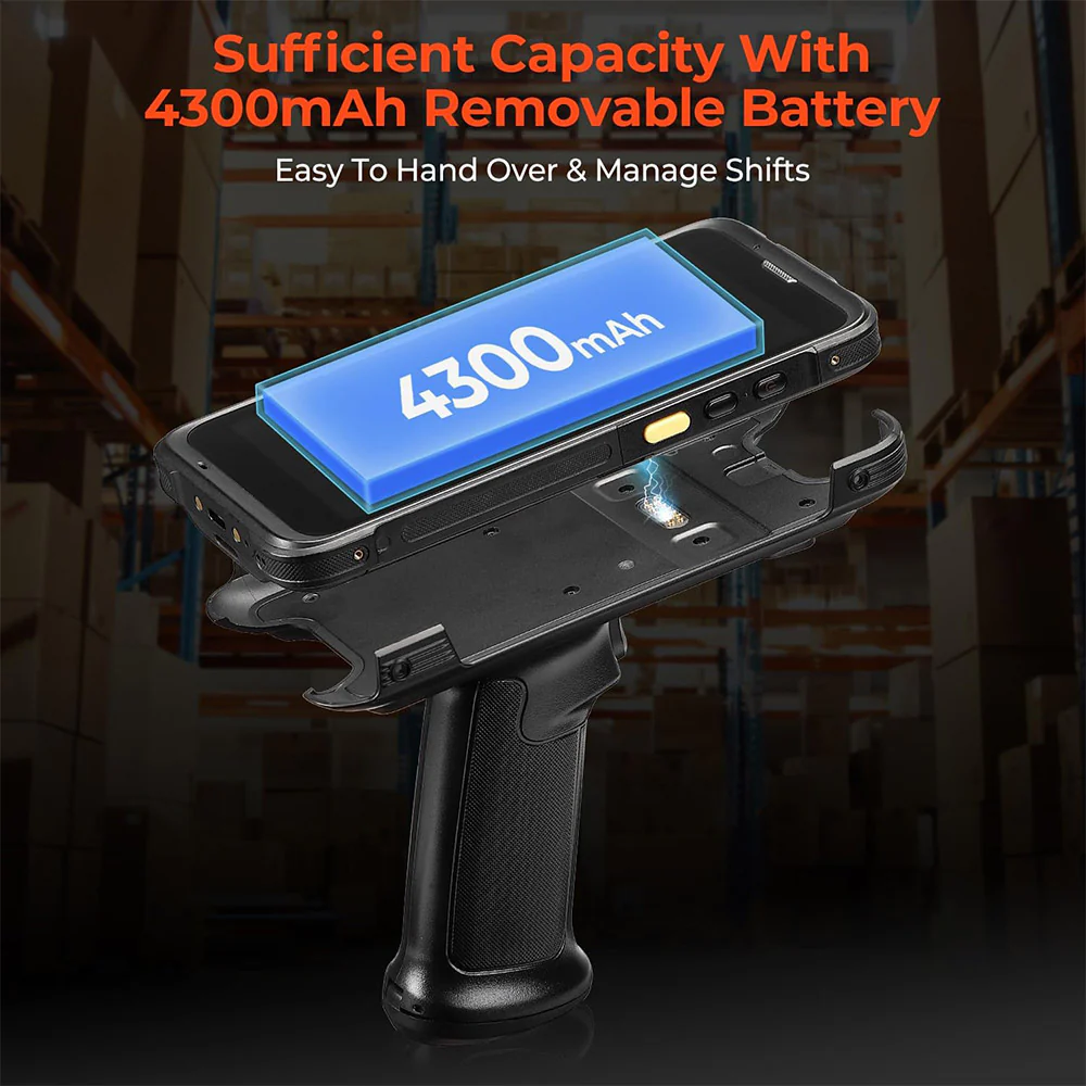 MUNBYN IPDA101P Android Barcode Scanner with Pistol Grip - Image 4