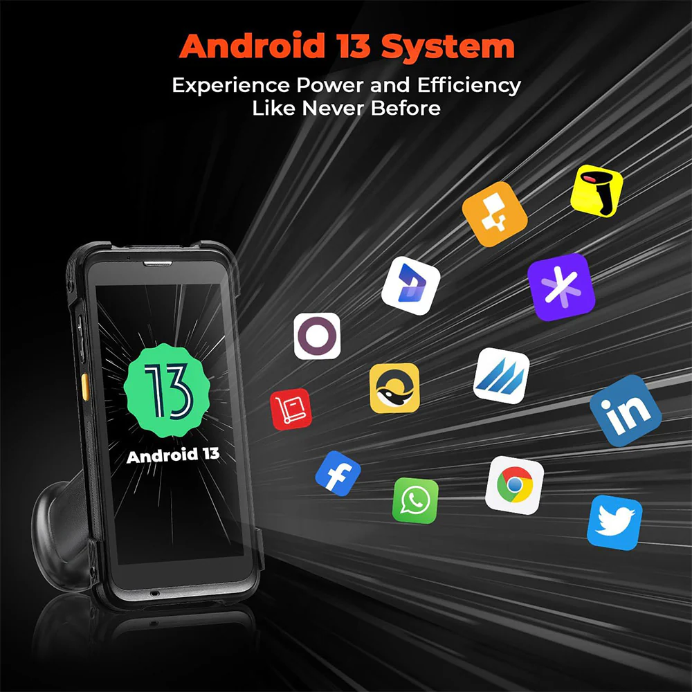 MUNBYN IPDA101P Android Barcode Scanner with Pistol Grip - Image 6