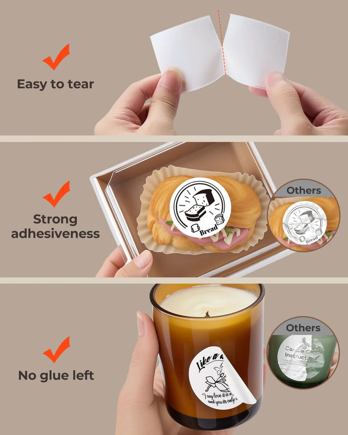MUNBYN 2" Circle Direct Thermal Labels for Product, Logo and Multi-Purpose Stickers - Image 4