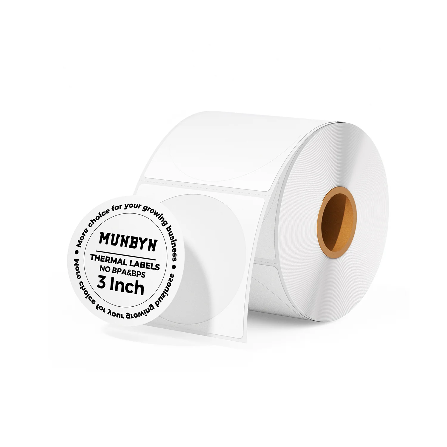 MUNBYN 3" Round Thermal Labels for Product, Logo and Multi-Purpose Use
