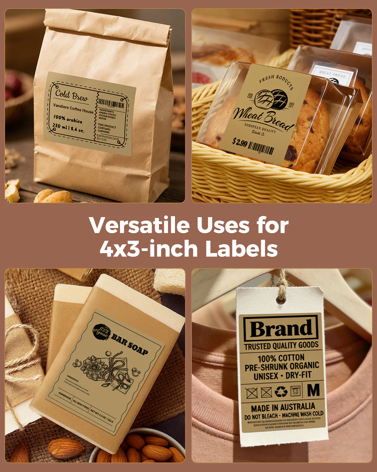 MUNBYN 4" x 2" & 4" x 3"Rectangle Thermal Labels for Barcode, Address and Multi-Purpose Use - Image 18