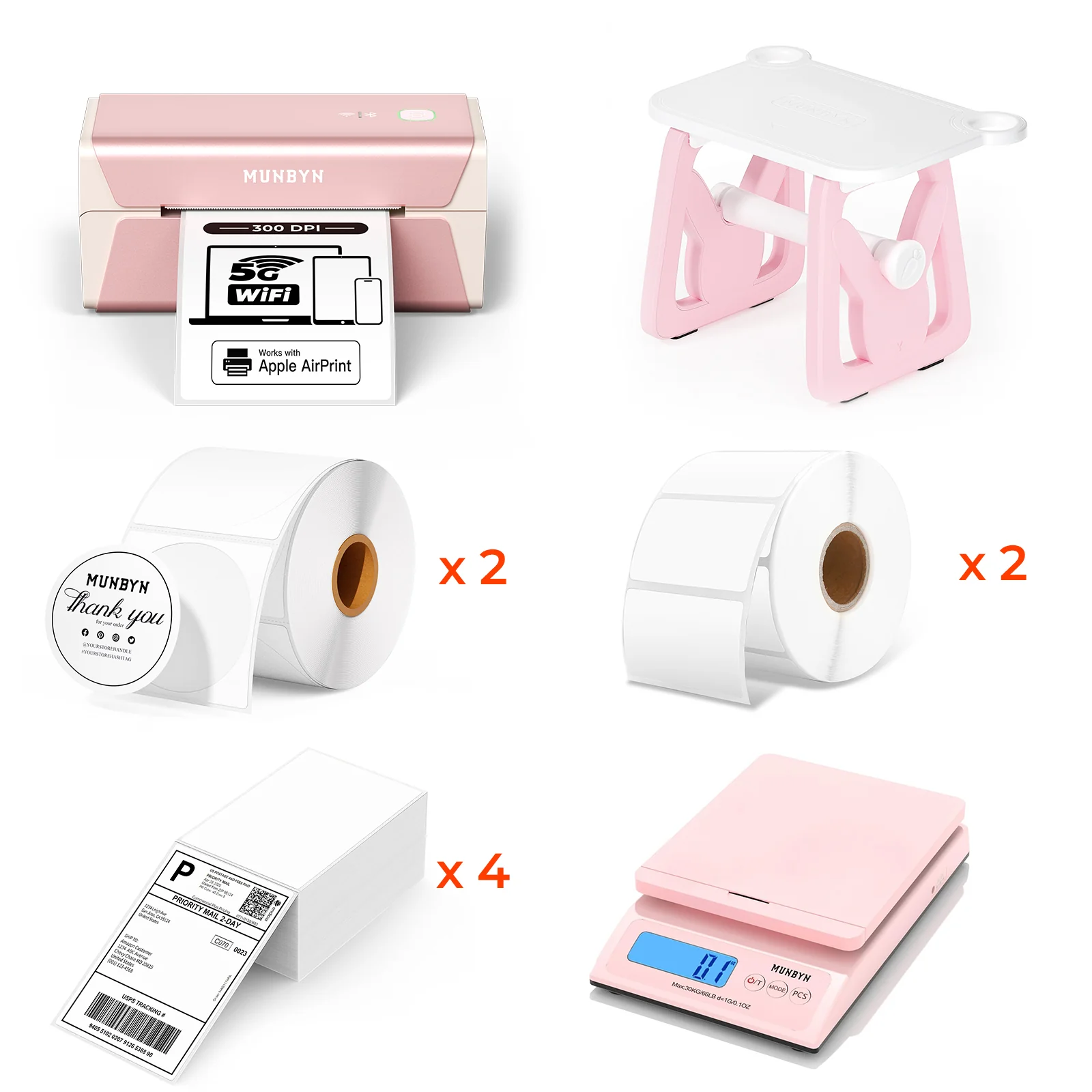 MUNBYN RW401AP AirPrint Thermal Label Printer Kit for Premium Product Labels - Image 16