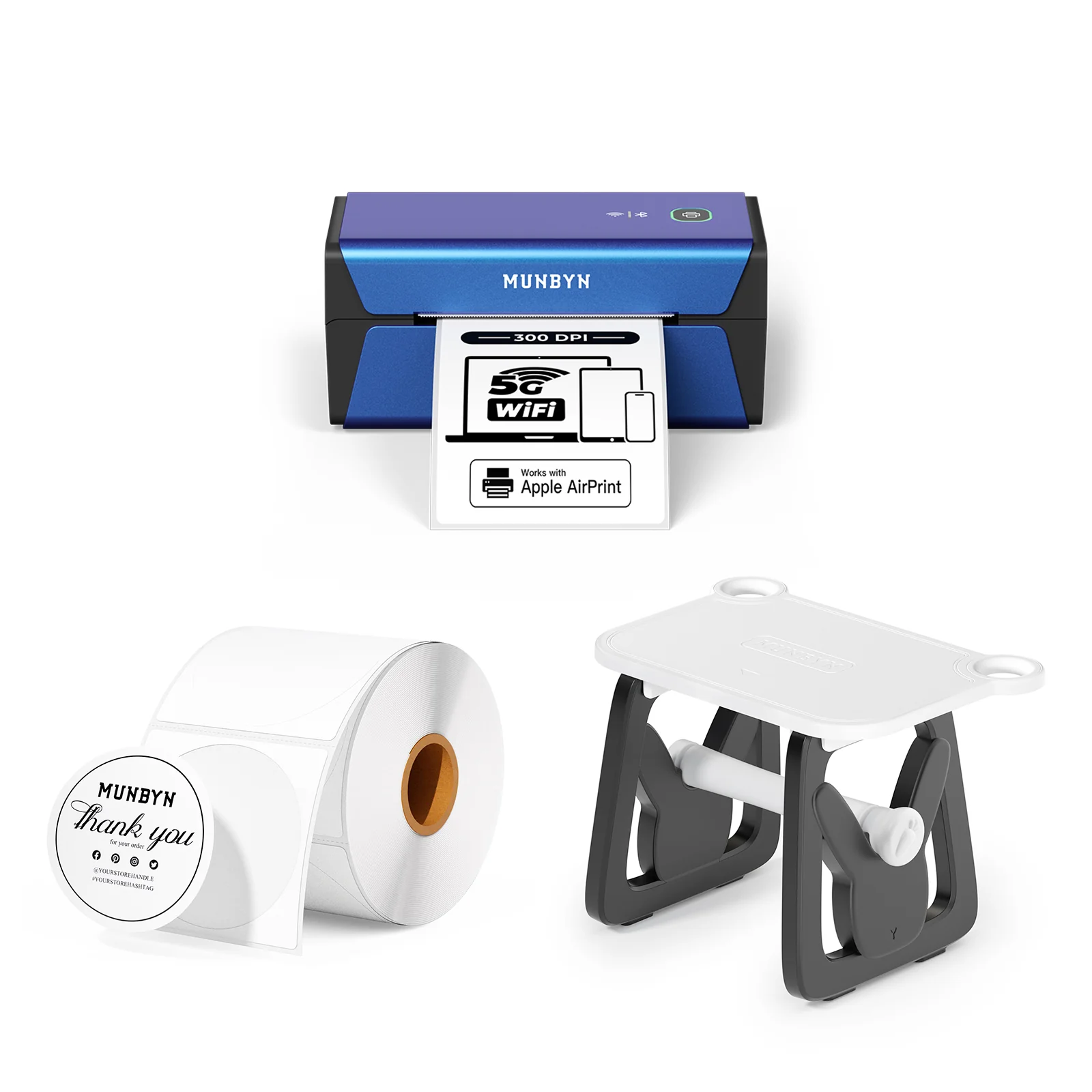 MUNBYN RW401AP AirPrint Thermal Label Printer Kit for Premium Product Labels - Image 5