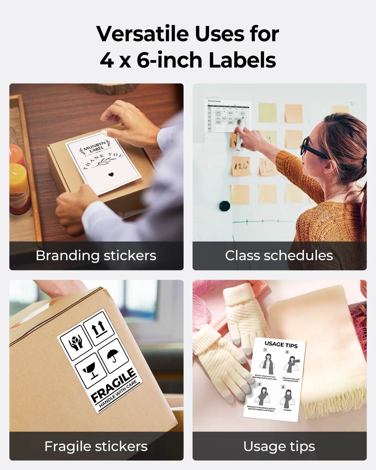 MUNBYN 4x6 Fan-Fold Direct Thermal Shipping Labels for Ecommerce Orders - Image 10