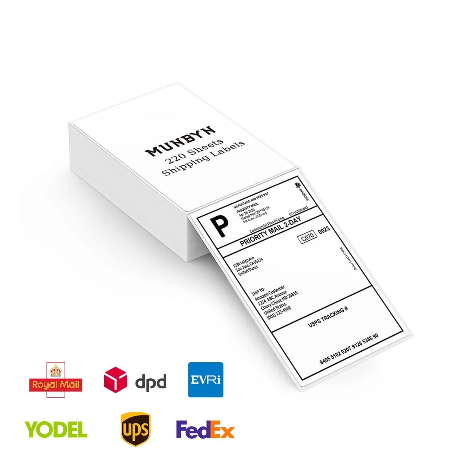 MUNBYN 4x6 Direct Thermal Shipping Labels for Ecommerce Orders