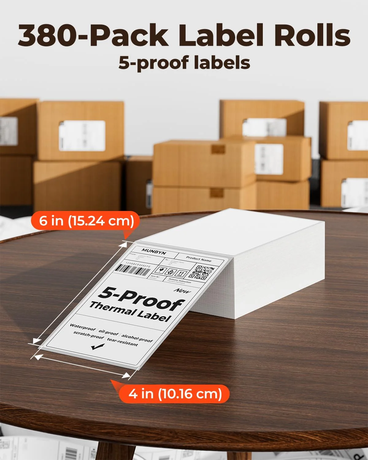 MUNBYN 4x6 Direct Thermal Shipping Labels for Ecommerce Orders - Image 7