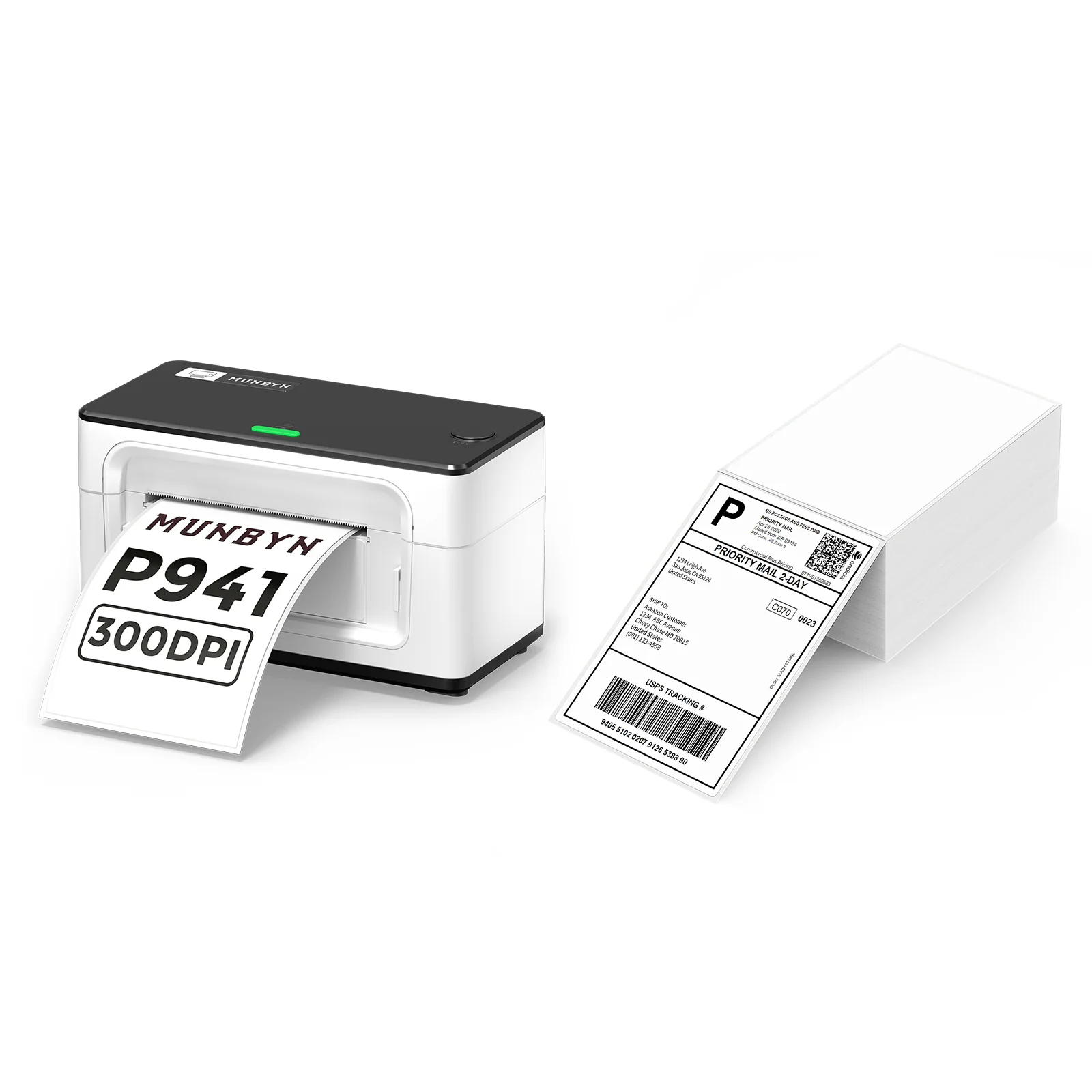 MUNBYN RW941BP 300DPI Bluetooth Thermal Label Printer for Product Labels and Branding - Image 4