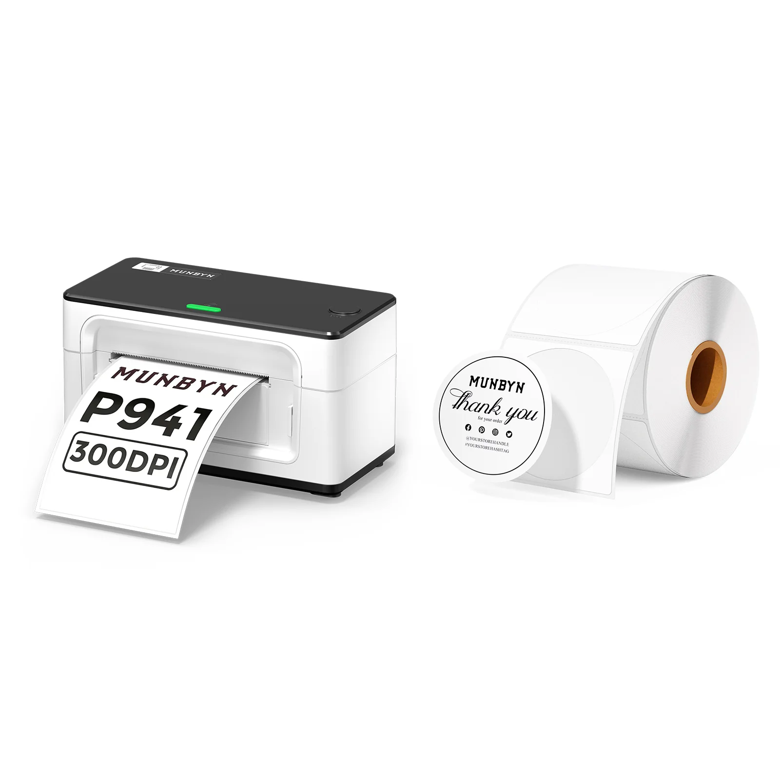 MUNBYN RW941BP 300DPI Bluetooth Thermal Label Printer for Product Labels and Branding - Image 5