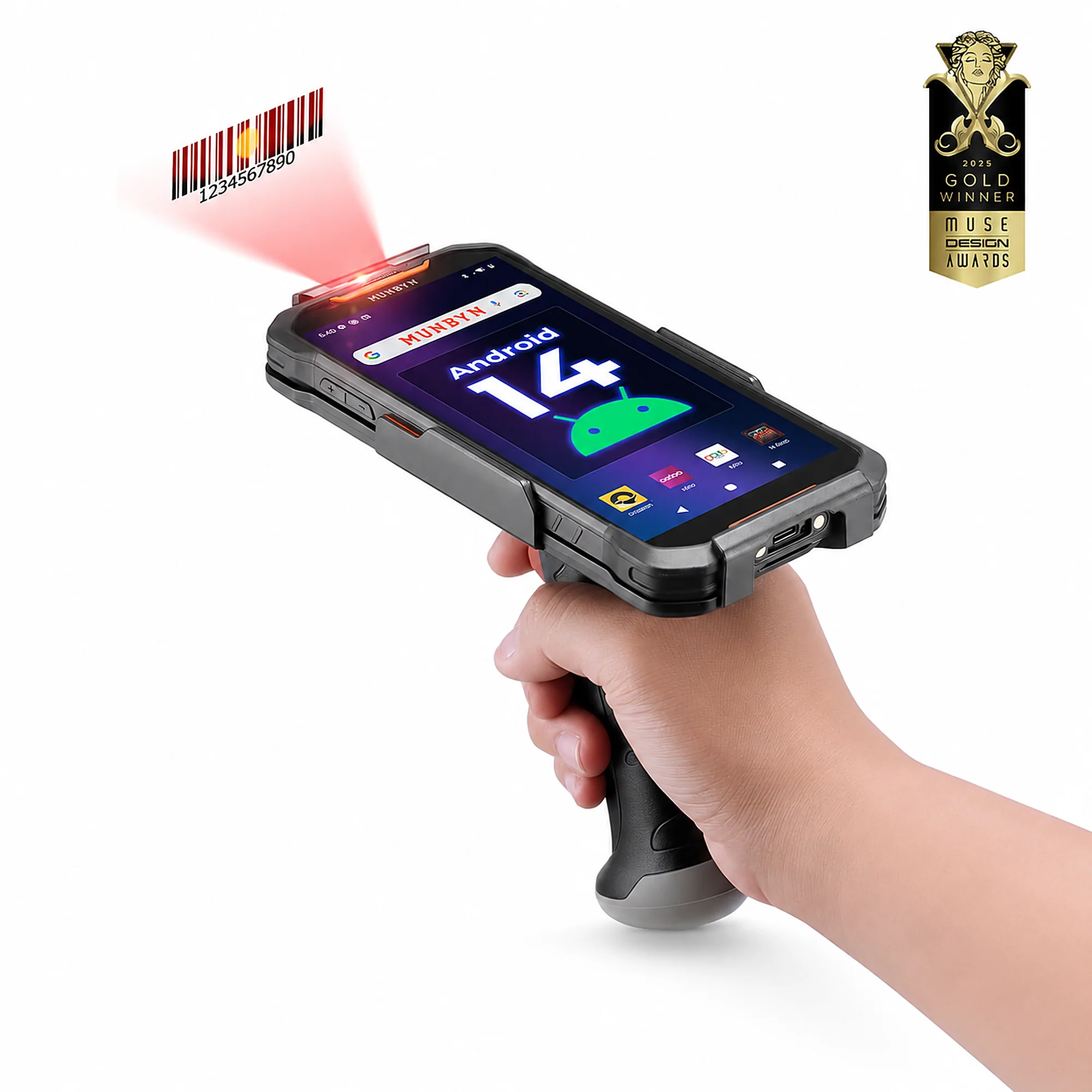 MUNBYN AS01P Android Barcode Scanner for Warehouse Inventory